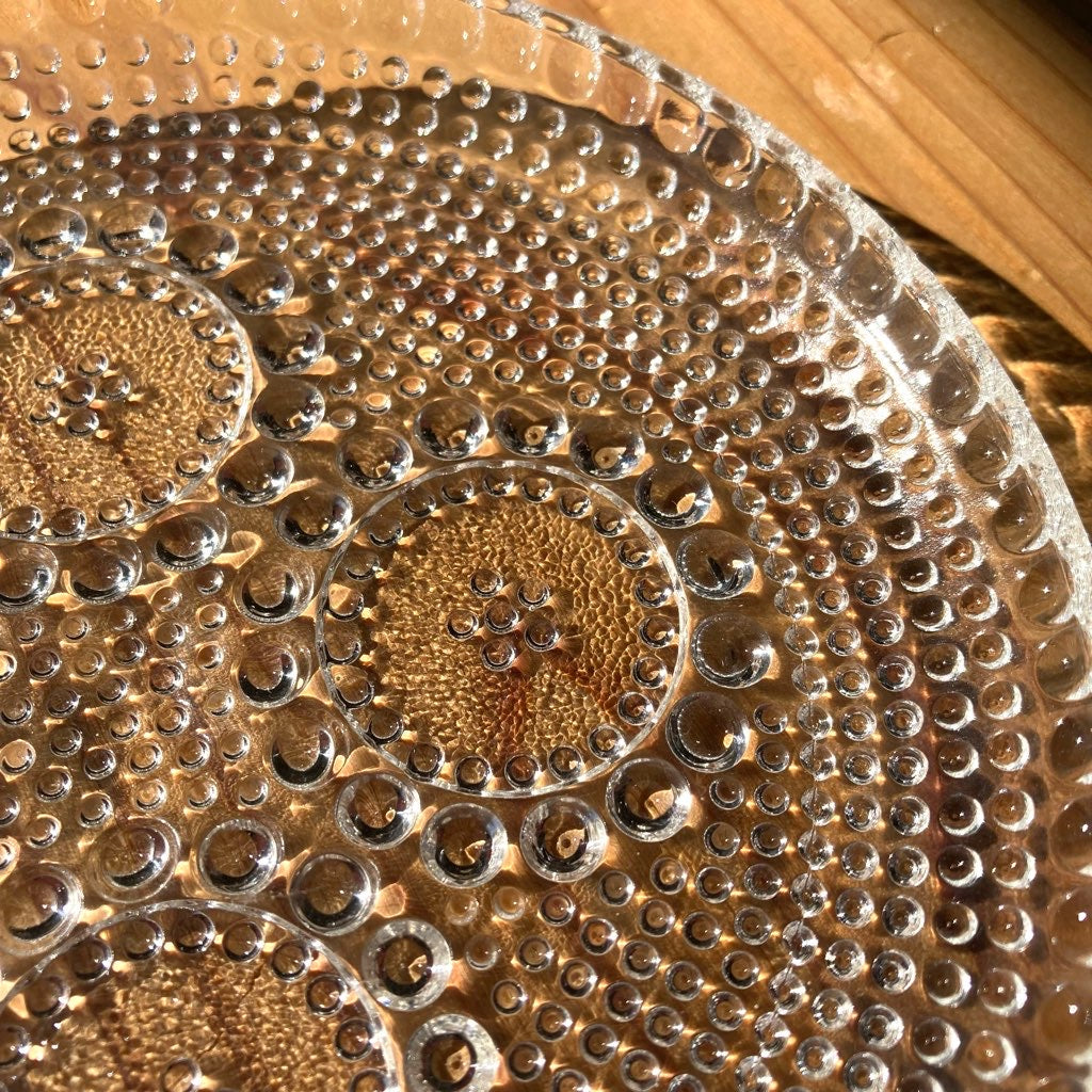 リーヒマエンラシ / Riihimäen Lasi グラッポニア プレート クリア17㎝ ヴィンテージ