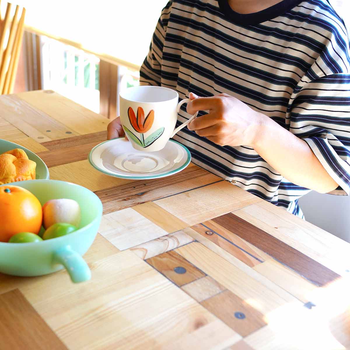 ウルリカ・ヒードマン・ヴァリーン / Ulrica Hydman-Vallien チューリップ カップ&ソーサー レッド 北欧 ヴィンテージ