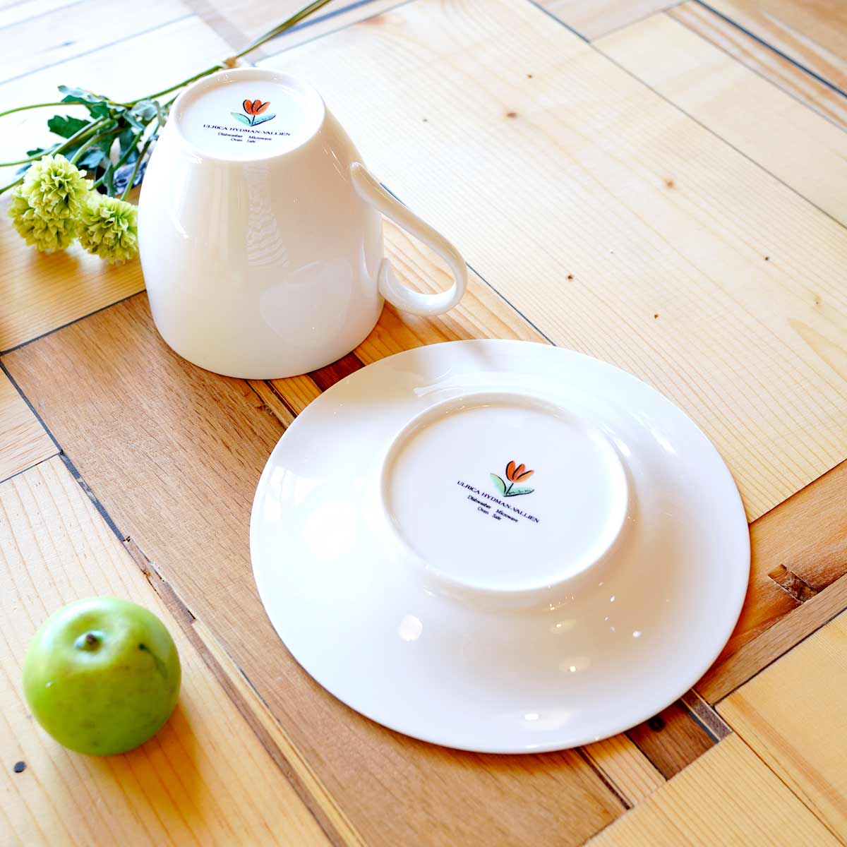 ウルリカ・ヒードマン・ヴァリーン / Ulrica Hydman-Vallien チューリップ カップ&ソーサー レッド 北欧 ヴィンテージ