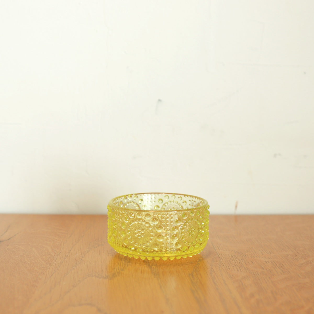リーヒマエンラシ / Riihimäen Lasi グラッポニア ボウル イエロー 9.5㎝ ヴィンテージ 中古
