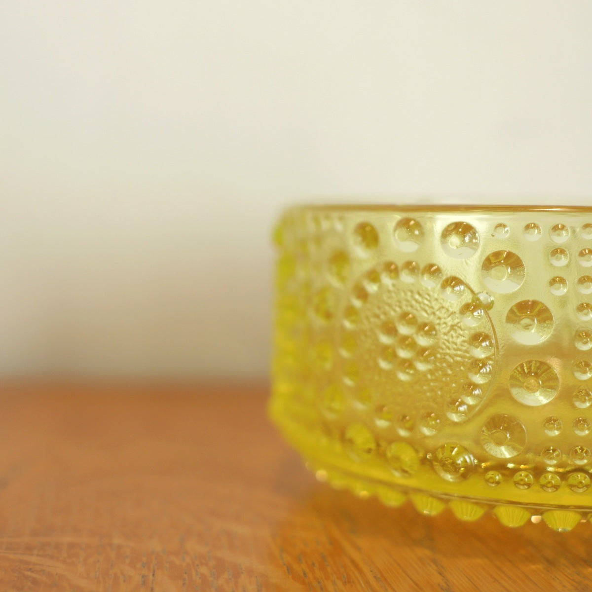 リーヒマエンラシ / Riihimäen Lasi グラッポニア ボウル イエロー 9.5㎝ ヴィンテージ 中古