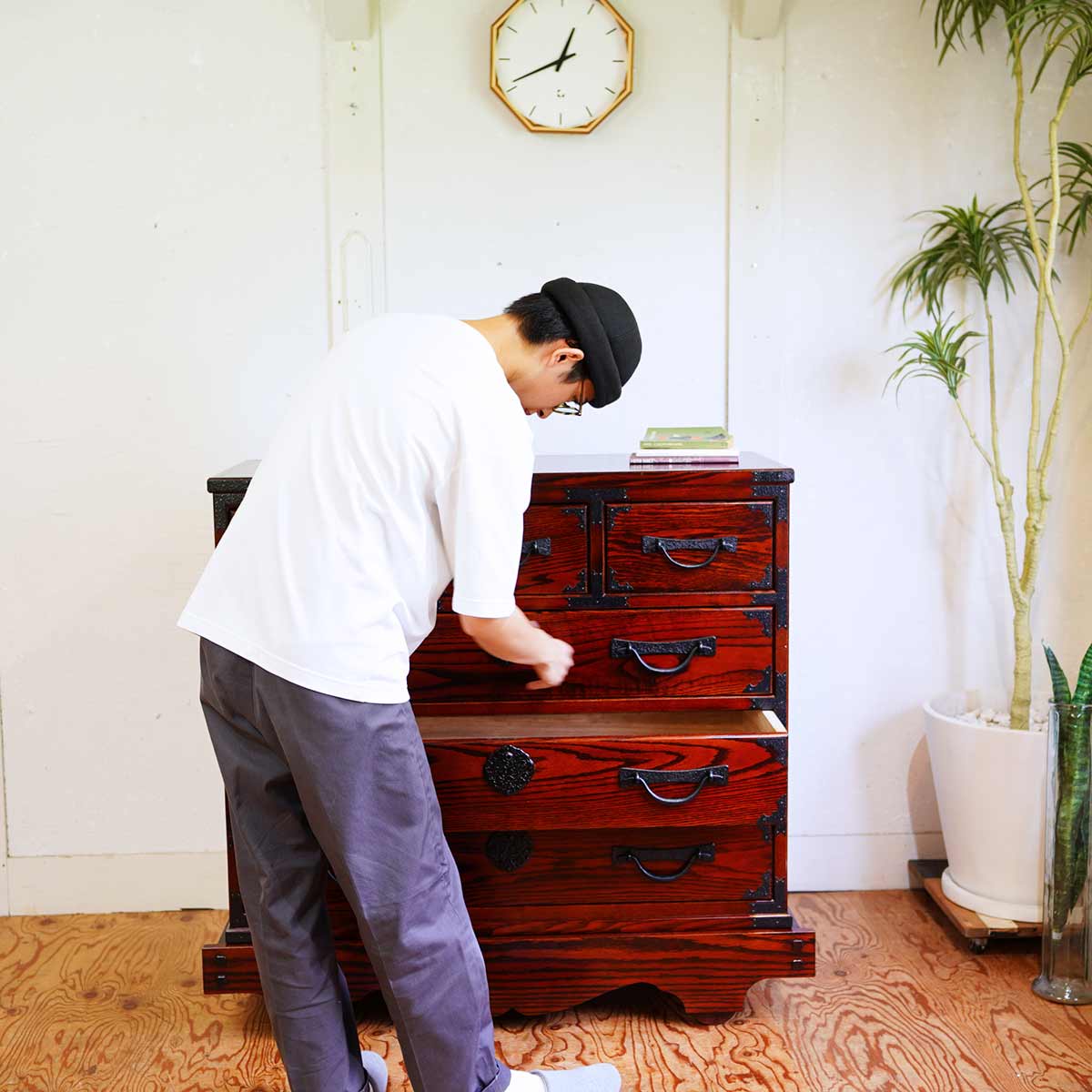 車箪笥 和家具 4段 民芸家具 古民具 中古