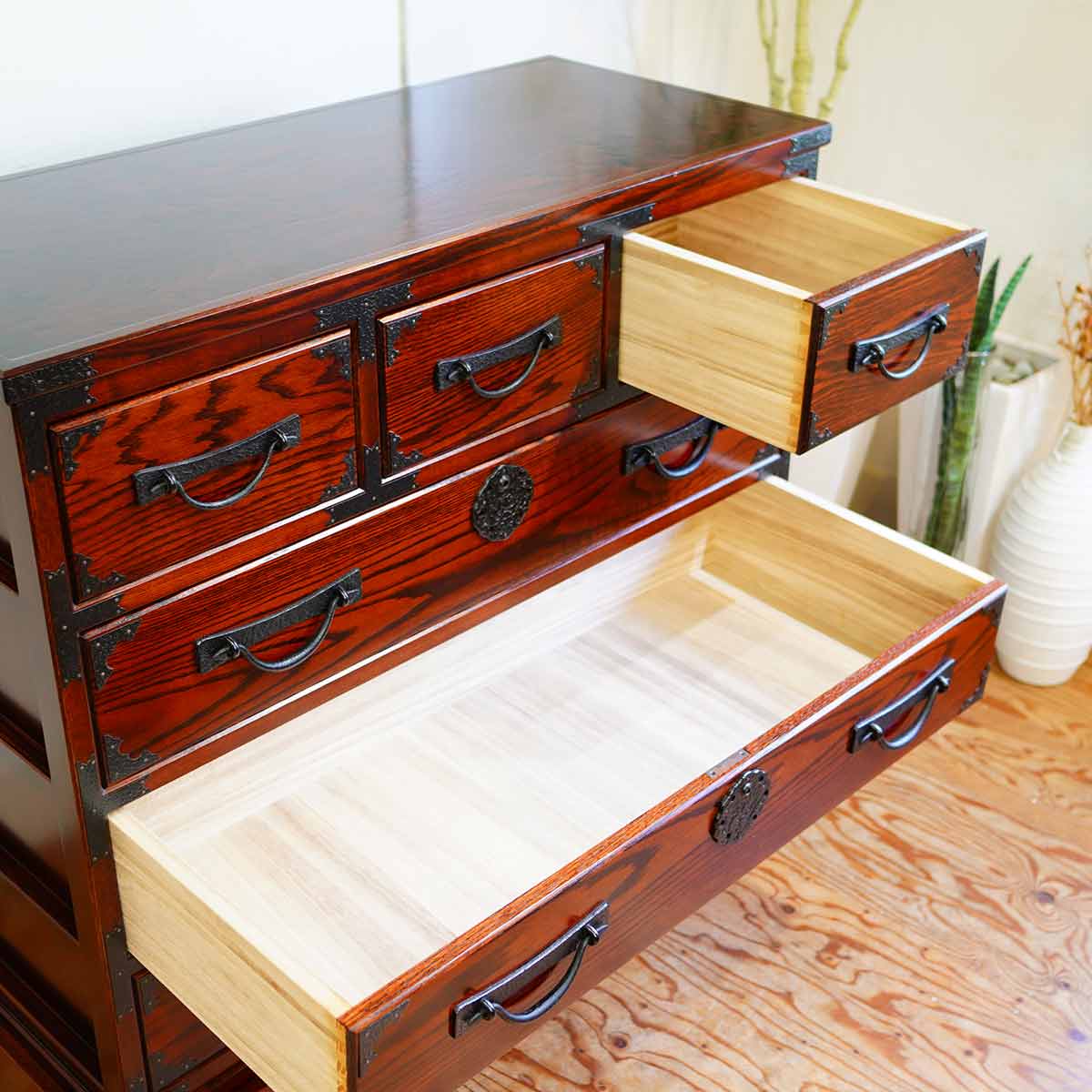 車箪笥 和家具 4段 民芸家具 古民具 中古