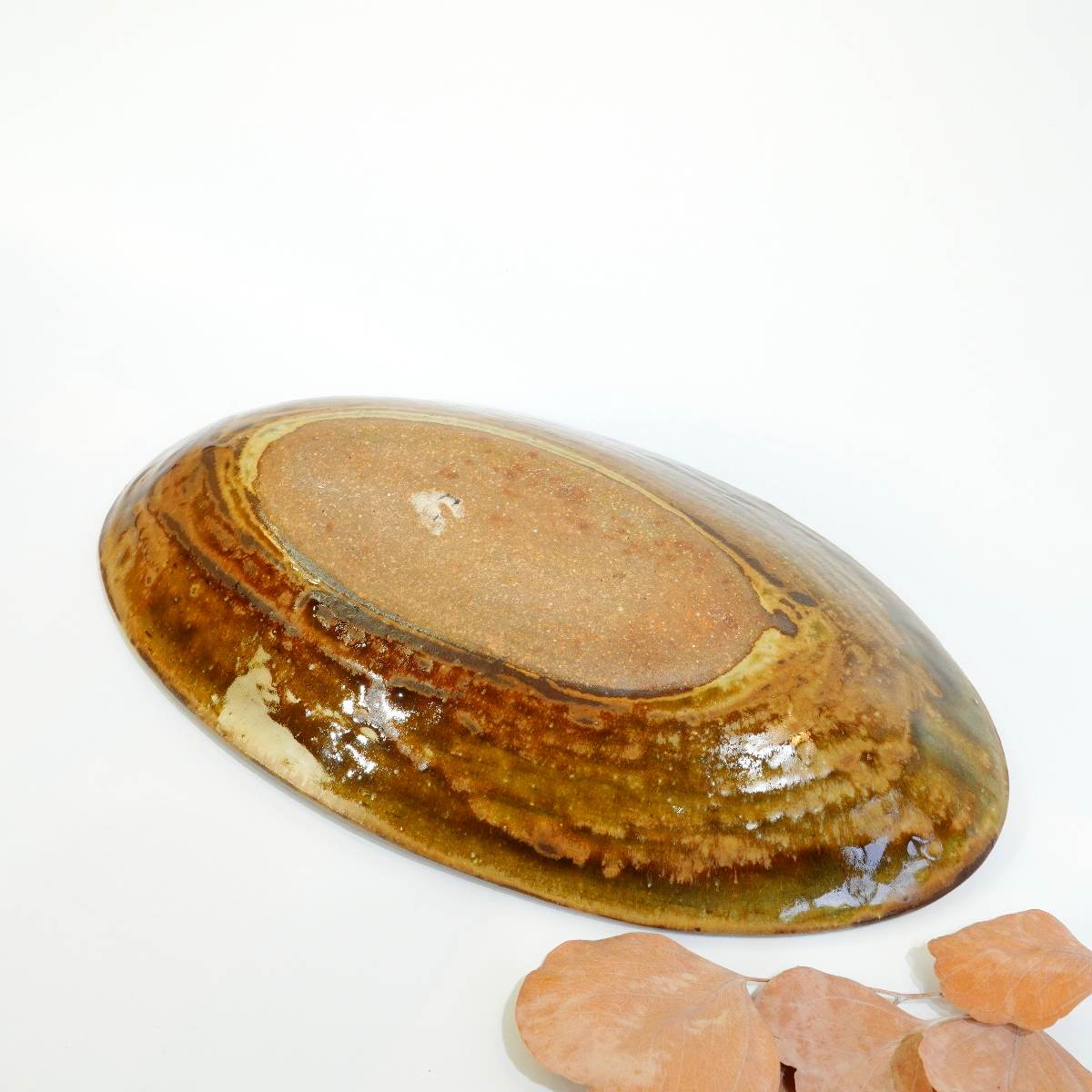 柴田雅章 楕円皿 スリップウェア 丹波焼 未使用