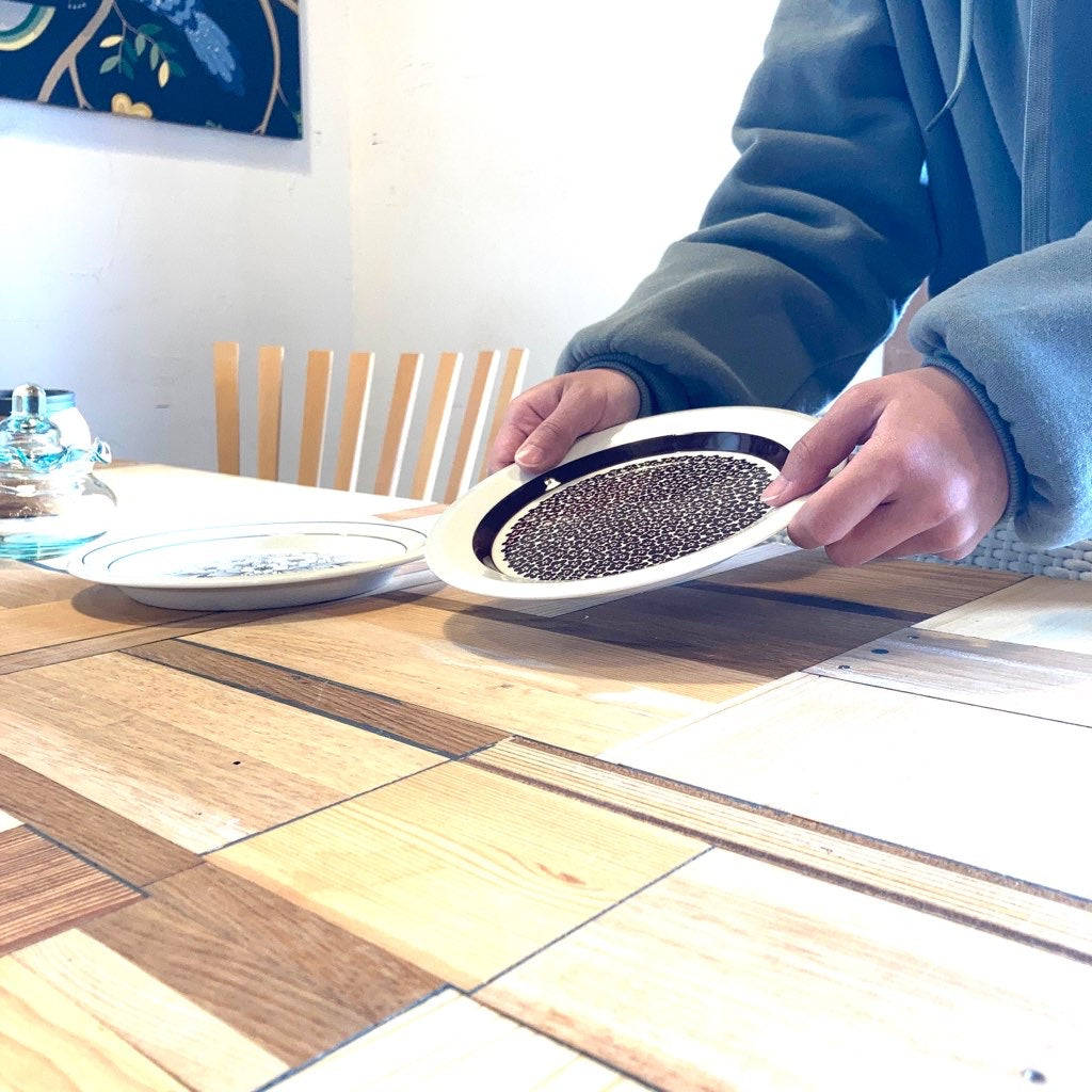 アラビア / ARABIA ファエンツァ / Faenza プレート 丸皿 ブラウン ヴィンテージ