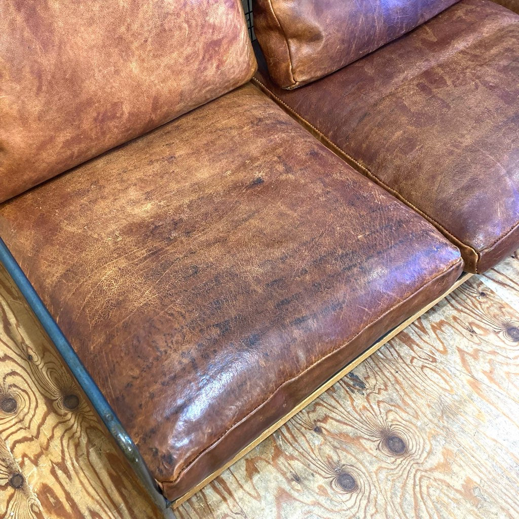 ハチカグ / HACHI KAGU 3人掛け ソファ WI 3P SOFA 牛革 8デザインオリジナルソファ 中古