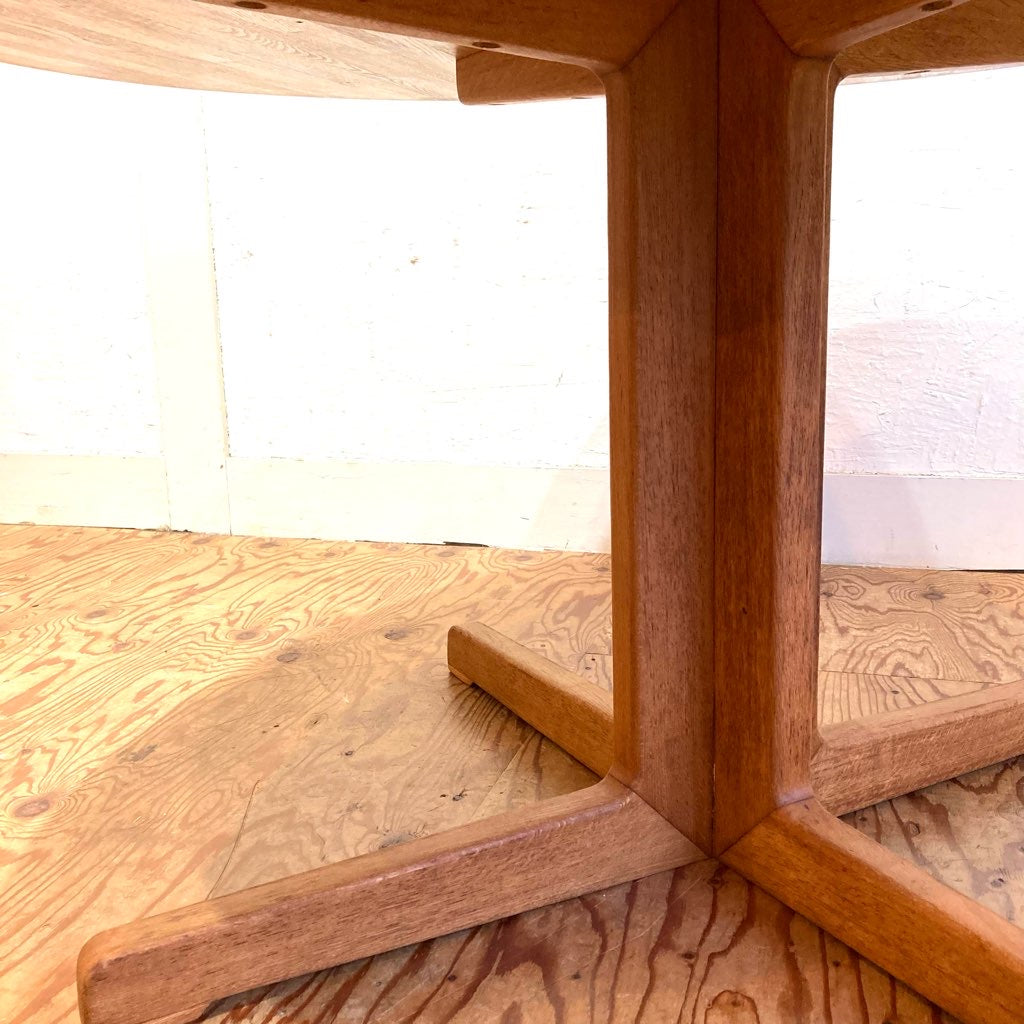 ラウンドテーブル ダイニングテーブル ナラ 無垢 集成材 130㎝ ヴィンテージ