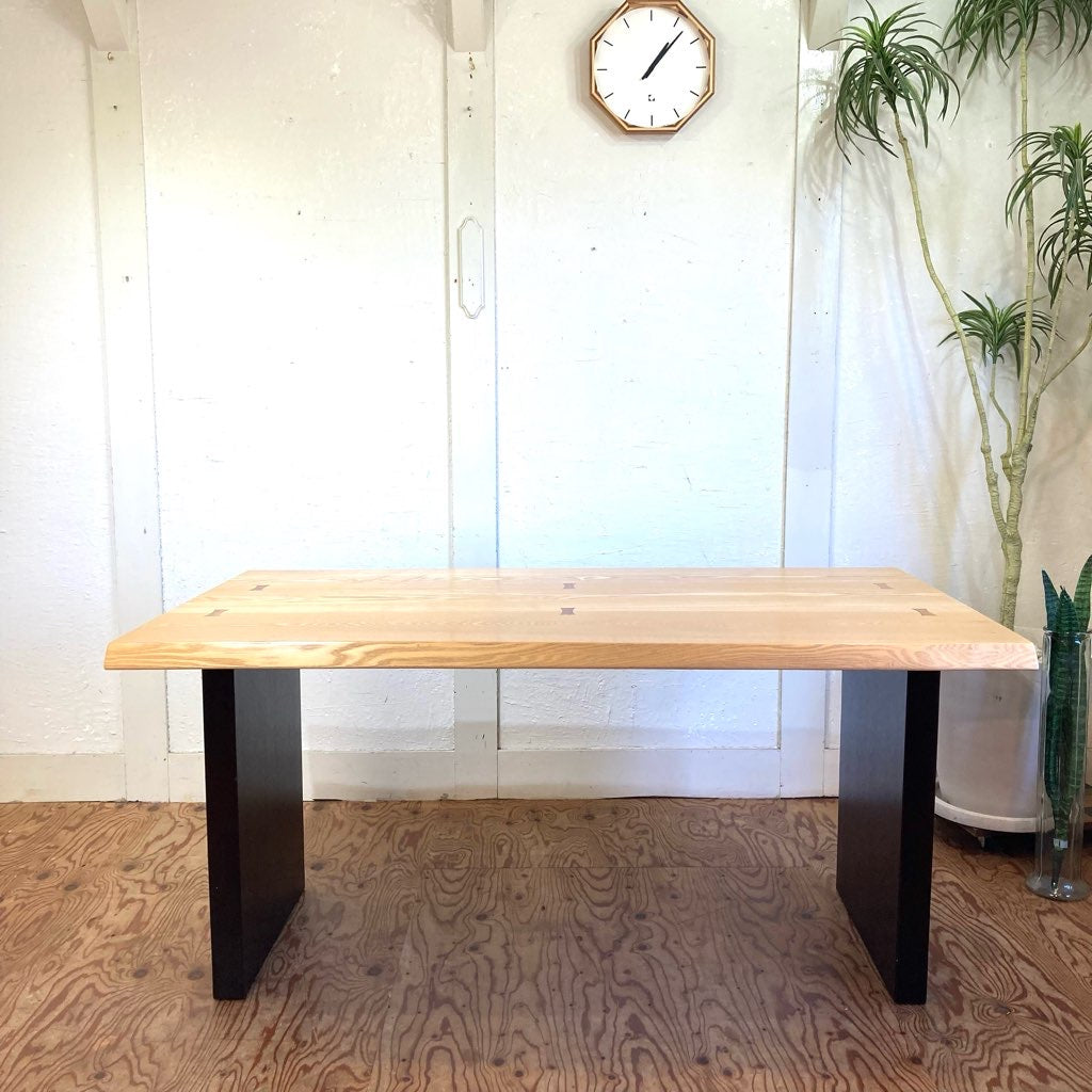 柏木工 無垢材 ダイニングテーブル 150㎝ 飛騨 展示品 オーク タモ 