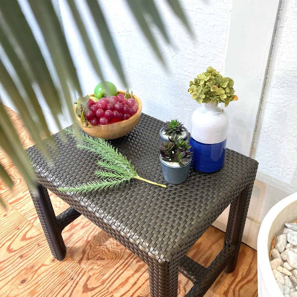 デドン / DEDON スツール サイドテーブル  ラタン編み 展示品