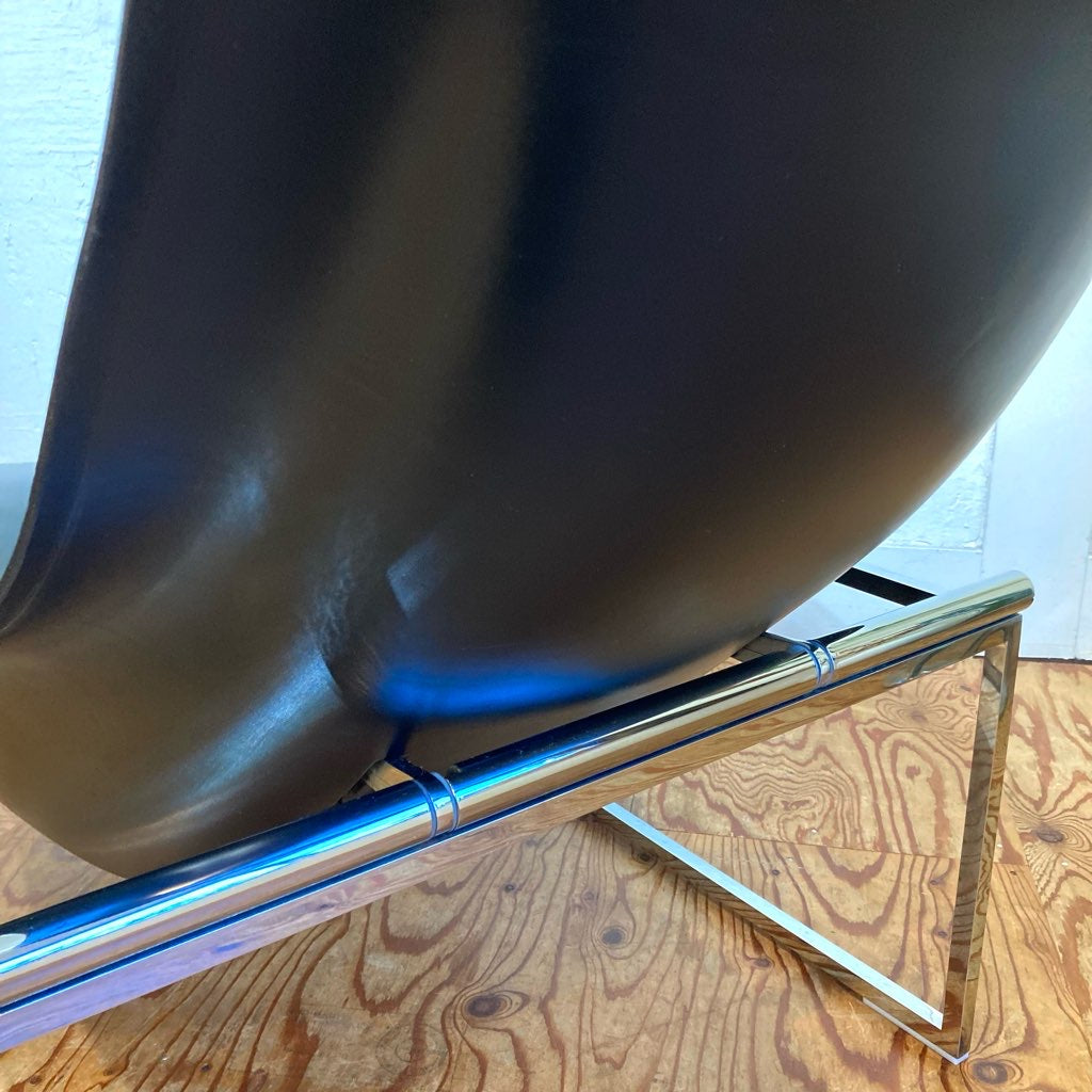 ビー&ビー イタリア / B&B Italia マート / Mart ラウンジチェア ブラック 本革 リクライニング 展示品