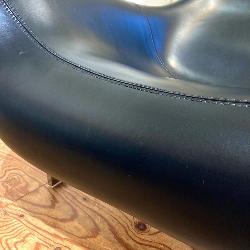 ビー&ビー イタリア / B&B Italia マート / Mart ラウンジチェア ブラック 本革 リクライニング 展示品