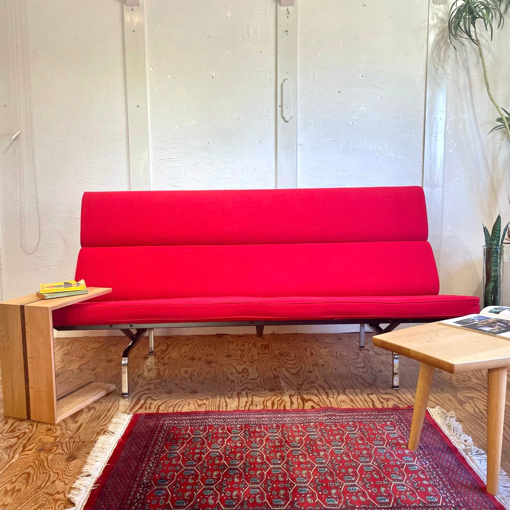 ハーマンミラー / Herman Miller イームズ ソファコンパクト / Eames Sofa Compact 赤 レッド チャールズ&レイ・イームズ 中古