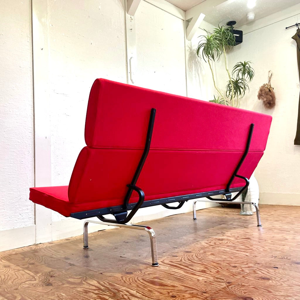 ハーマンミラー / Herman Miller イームズ ソファコンパクト / Eames Sofa Compact 赤 レッド チャールズ&レイ・イームズ 中古