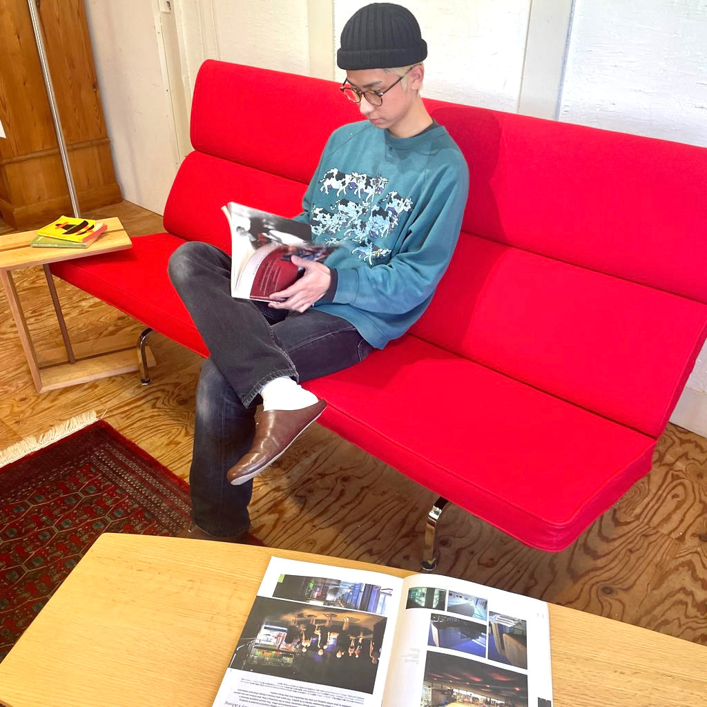 ハーマンミラー / Herman Miller イームズ ソファコンパクト / Eames Sofa Compact 赤 レッド チャールズ&レイ・イームズ 中古