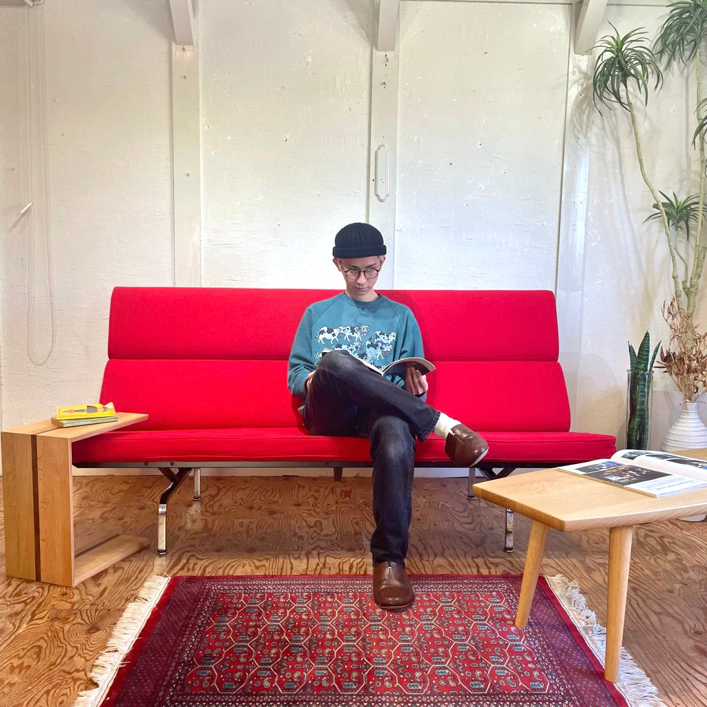 ハーマンミラー / Herman Miller イームズ ソファコンパクト / Eames Sofa Compact 赤 レッド チャールズ&レイ・イームズ 中古