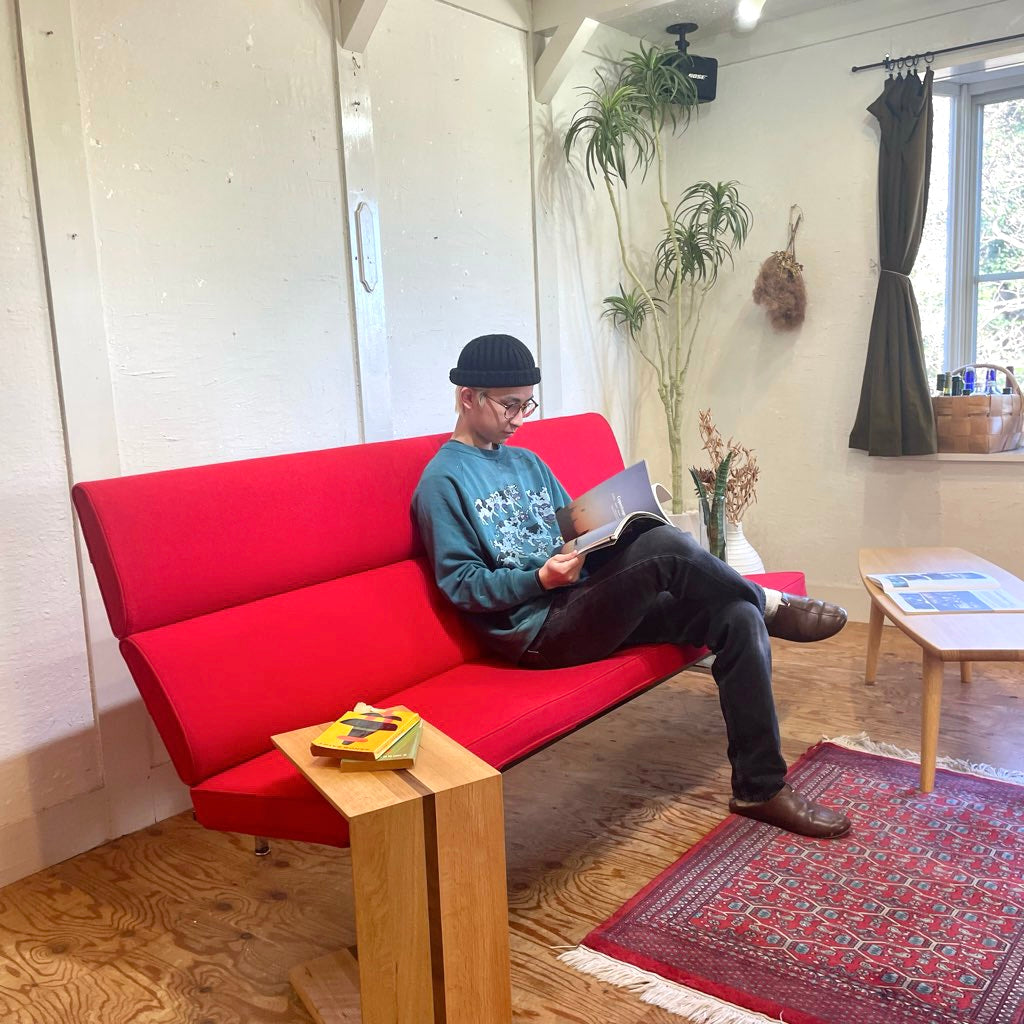 ハーマンミラー / Herman Miller イームズ ソファコンパクト / Eames Sofa Compact 赤 レッド チャールズ&レイ・イームズ 中古