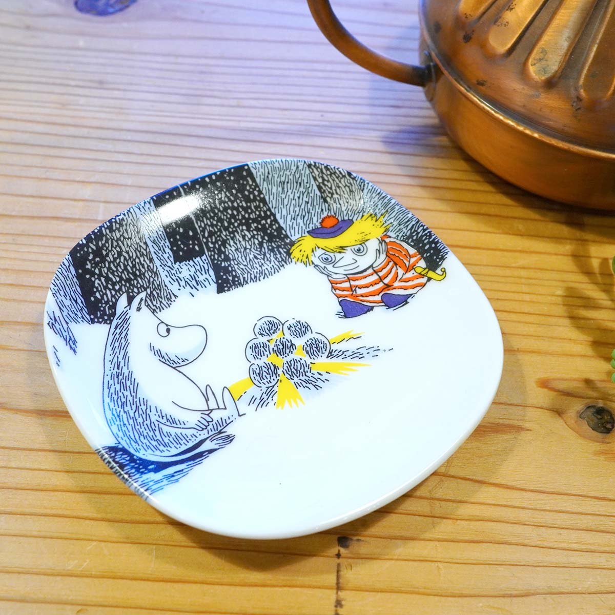 アラビア / ARABIA ムーミン ウォールプレート 真冬のムーミンランド / Moominland Midwinter ムーミン谷の冬 旧ロゴ 希少 中古