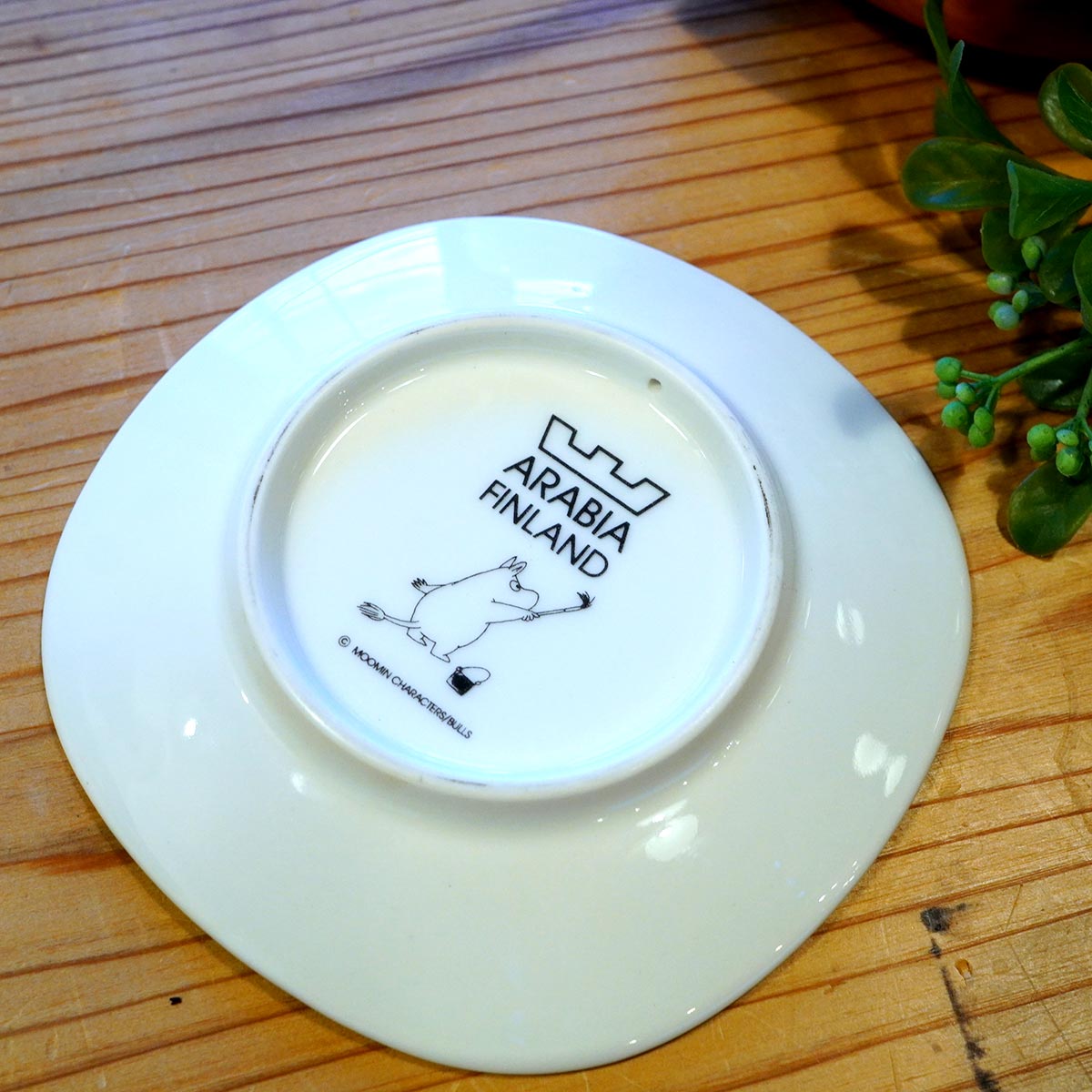 アラビア / ARABIA ムーミン ウォールプレート 自然に戻れ / Back to Nature 旧ロゴ 希少 中古