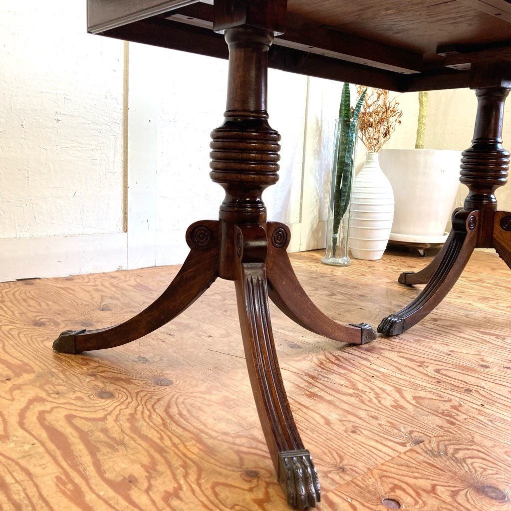 伸長式 ダイニングテーブル ライオン脚 アンティーク