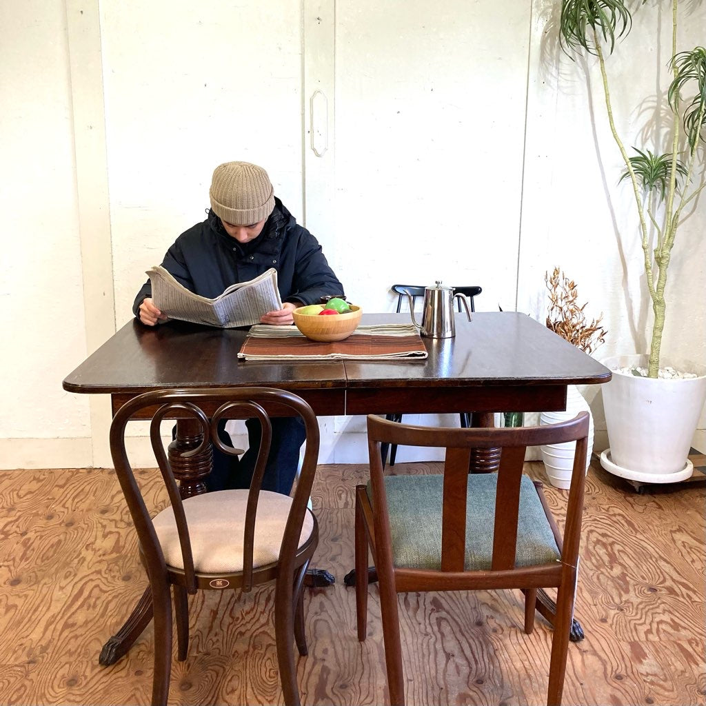 伸長式 ダイニングテーブル ライオン脚 アンティーク