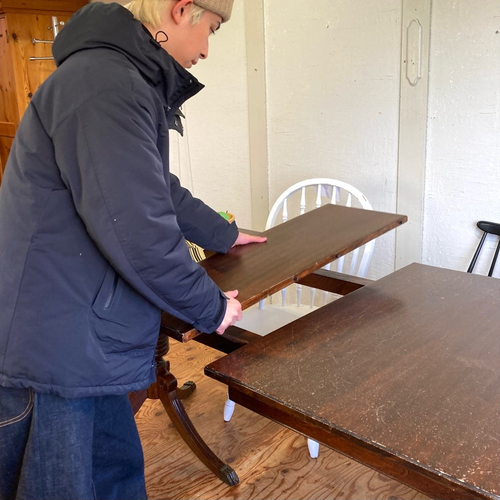 伸長式 ダイニングテーブル ライオン脚 アンティーク