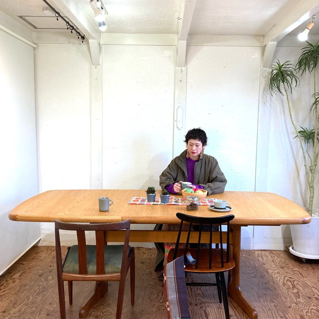 北欧デンマーク 伸長式 ダイニングテーブル オーク  ヴィンテージ