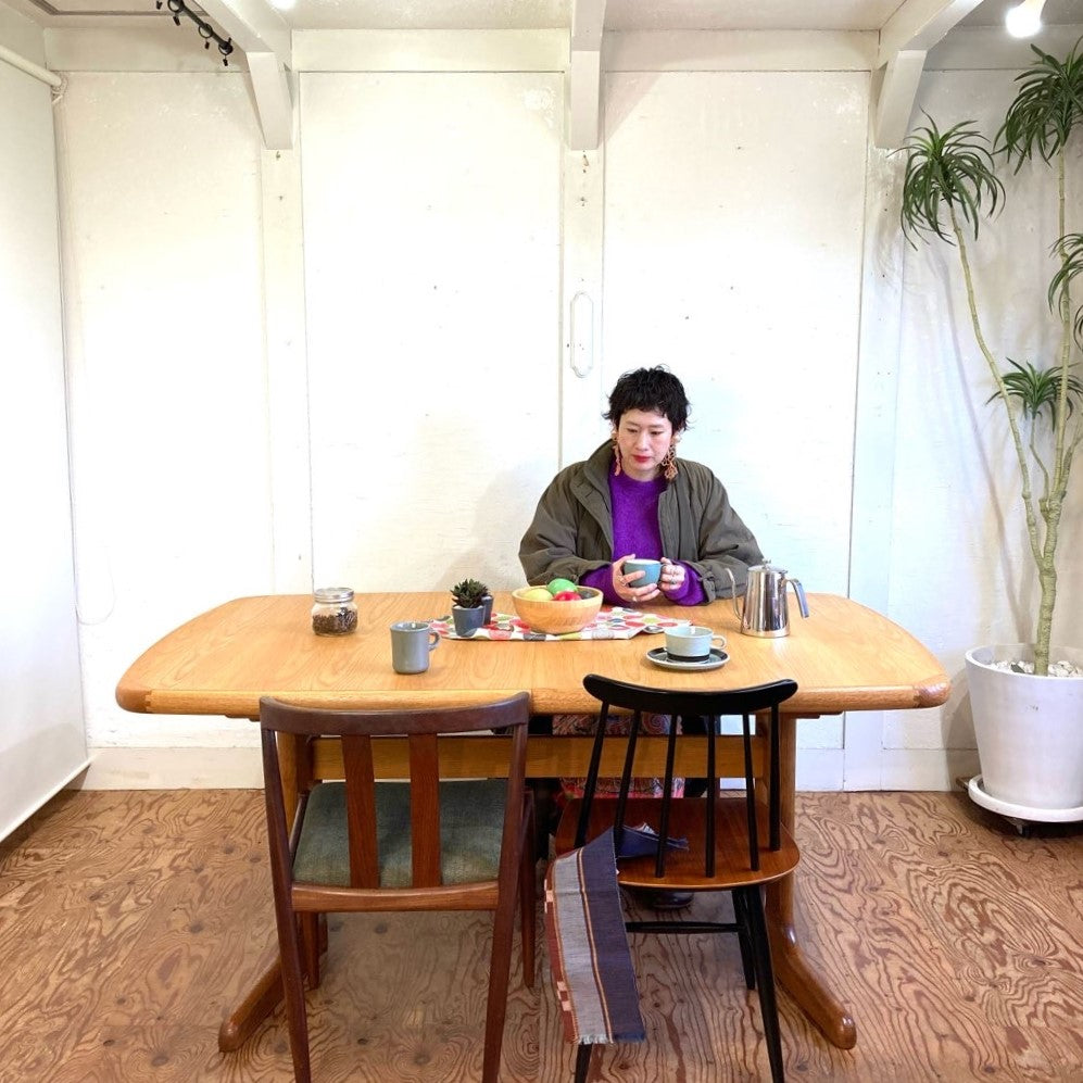 北欧デンマーク 伸長式 ダイニングテーブル オーク  ヴィンテージ