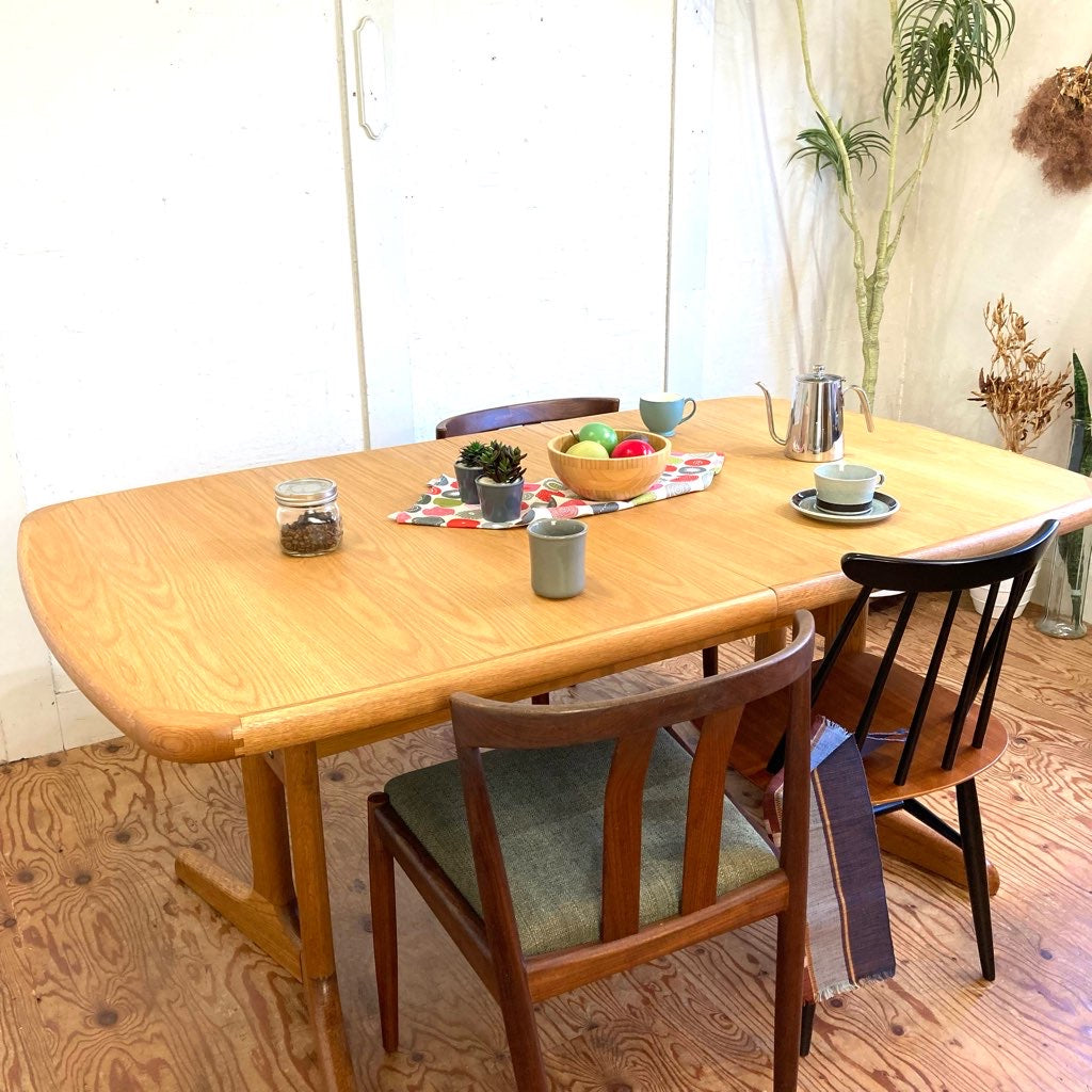 北欧デンマーク 伸長式 ダイニングテーブル オーク  ヴィンテージ