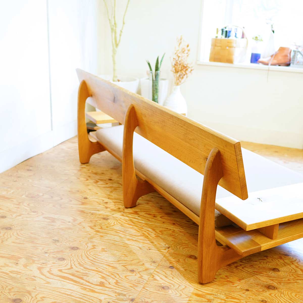飛騨産業 / HIDA キツツキ 森のことば 3Pソファ ローソファ 佐々木 敏光 中古