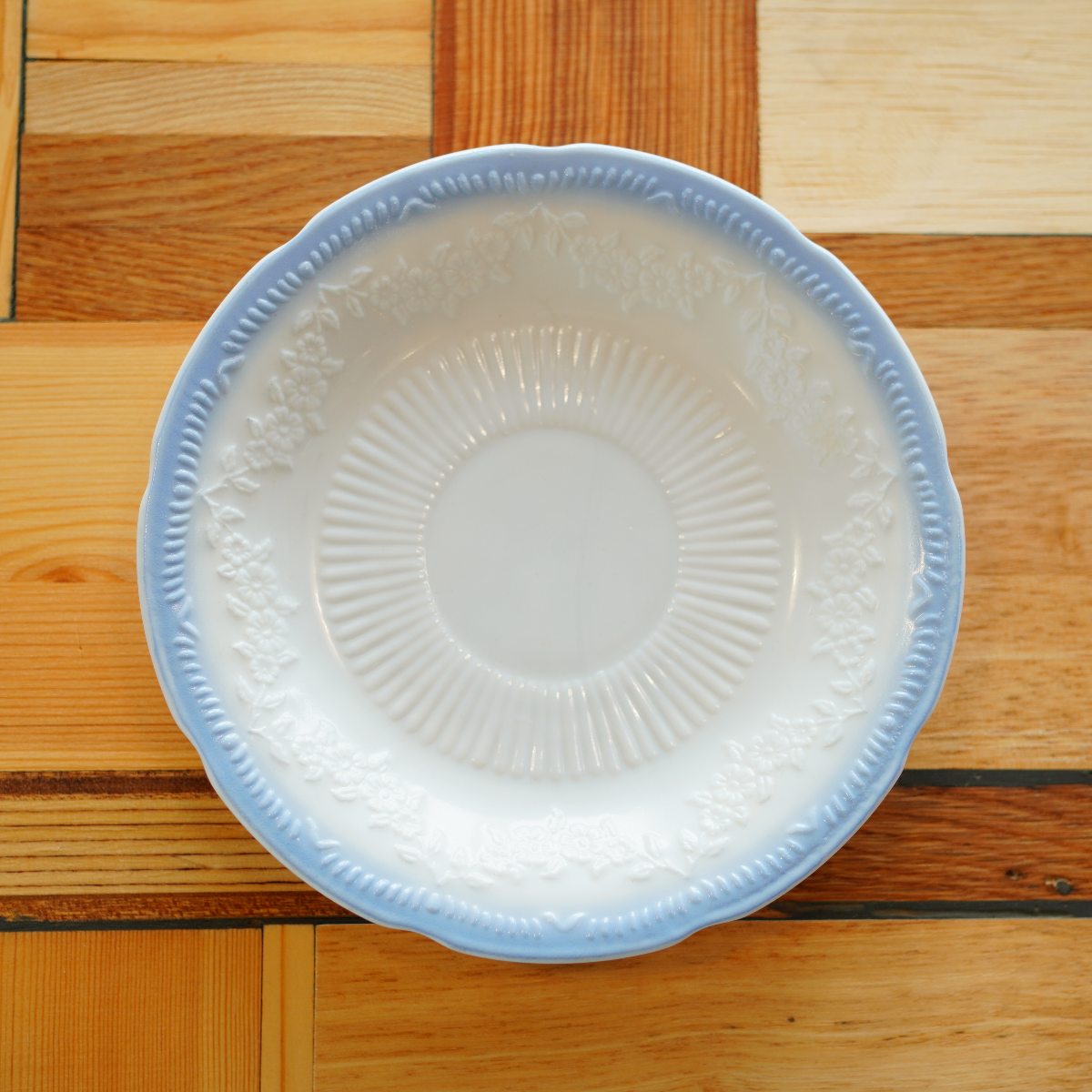 ファイヤーキング / Fire King カップ&ソーサー アリス ヴィトロック ブルートリム ヴィンテージ