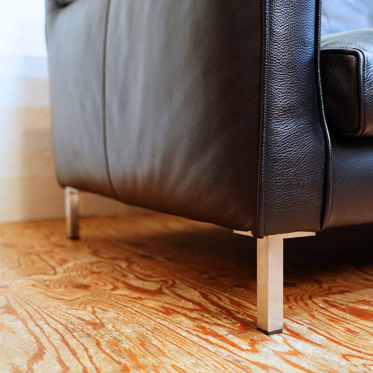 アイラーセン / eilersen ストリームラインソファ トリプルソファ 3人掛け 本革 ブラック ACTUS 中古