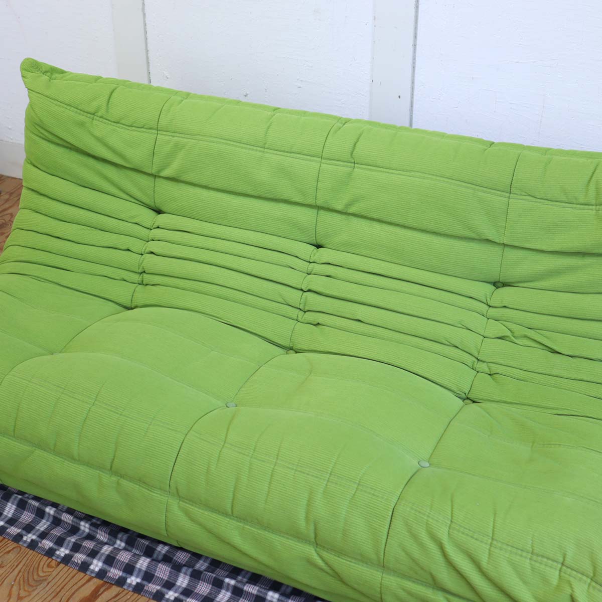 リーン・ロゼ / ligne roset トーゴ トリプルソファ 3人掛け グリーン 中古