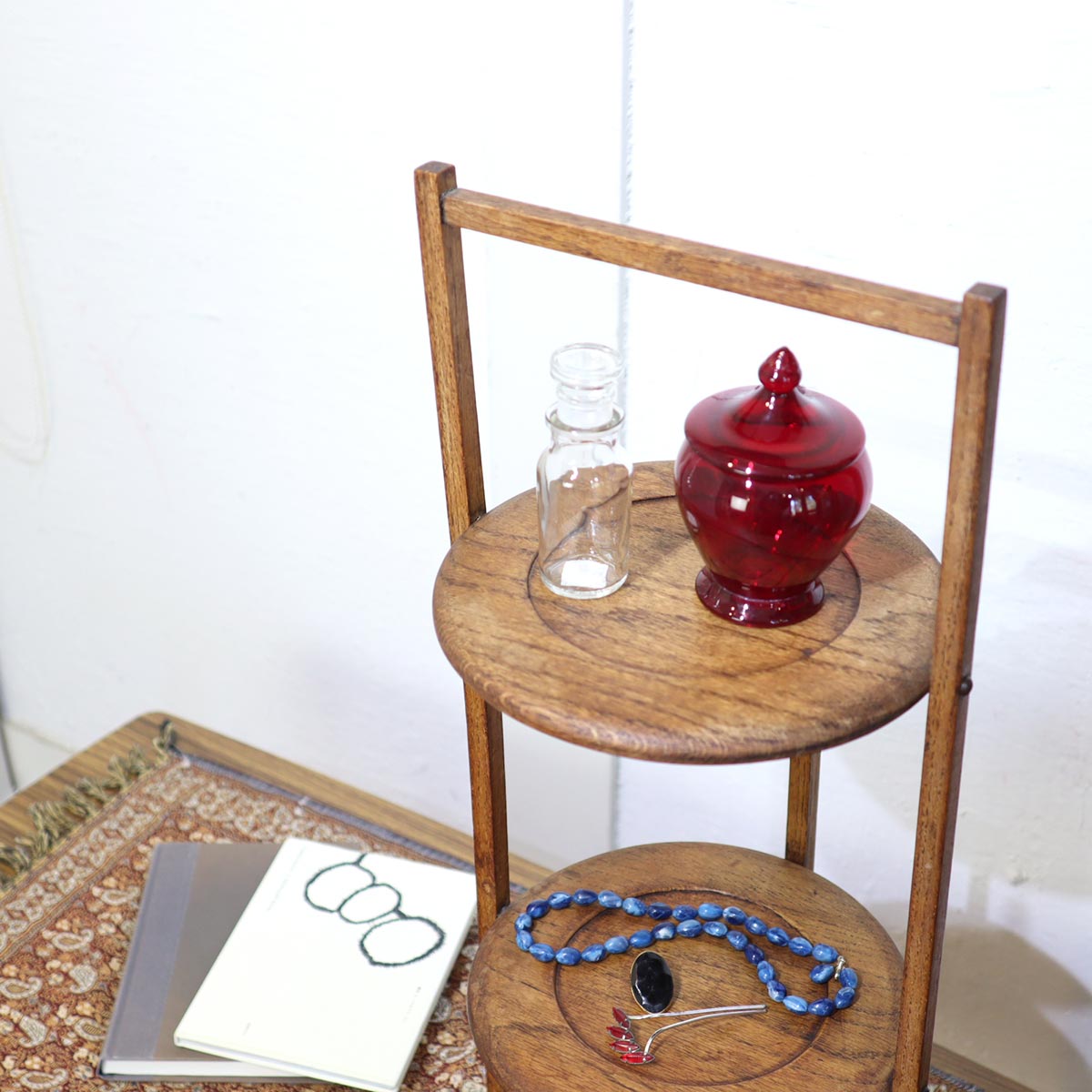 ケーキスタンド 英国アンティーク 小物スタンド ディスプレイ アフタヌーンティー 中古