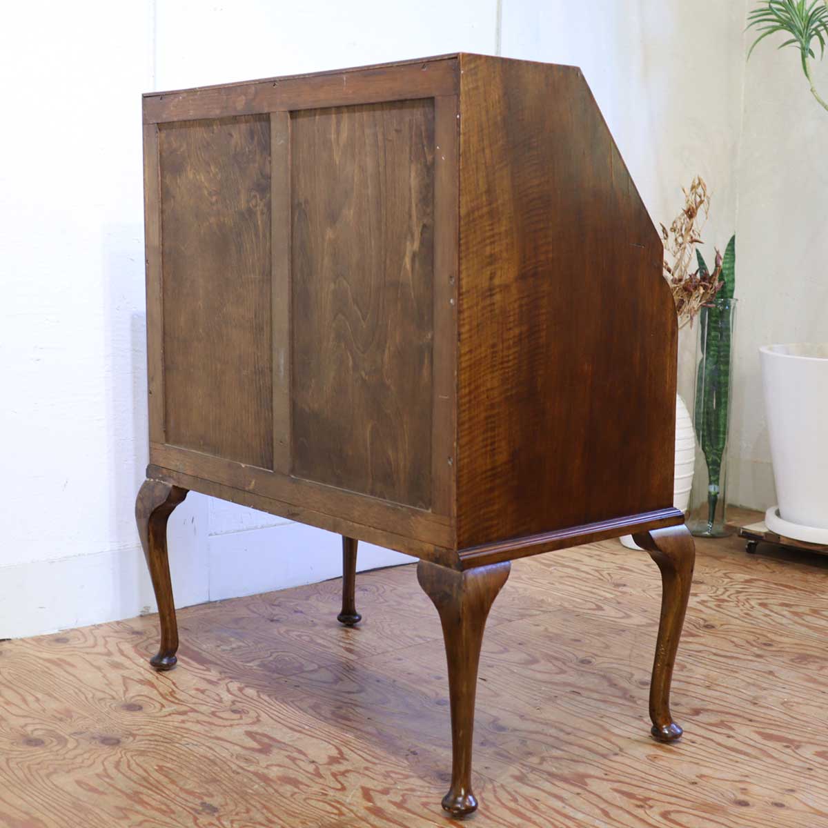 ライティングビューロー チェスト デスク ヴィクトリア ネコ脚 アンティーク