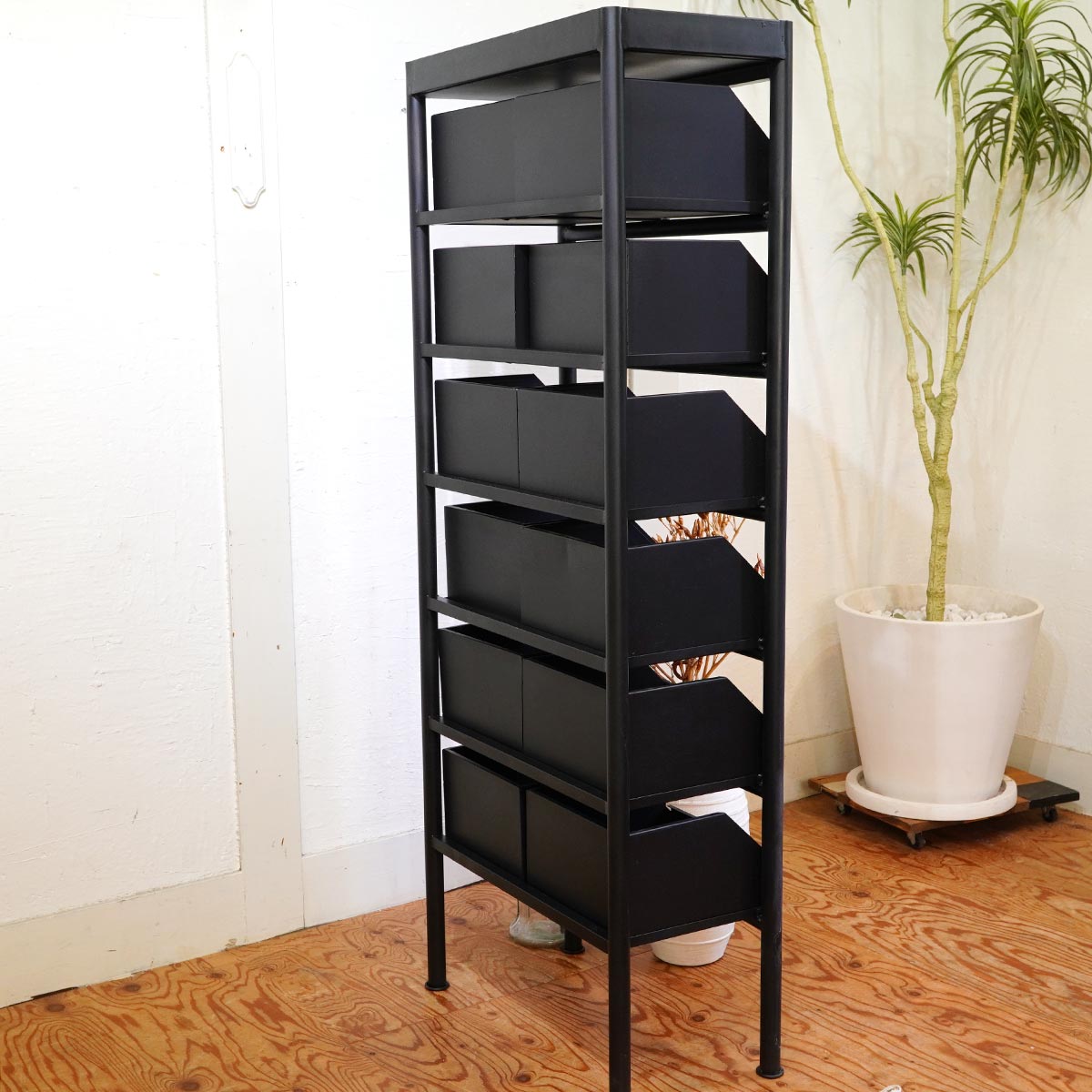 アイアン ドロアーシェルフ インダストリアル カラフル 中古