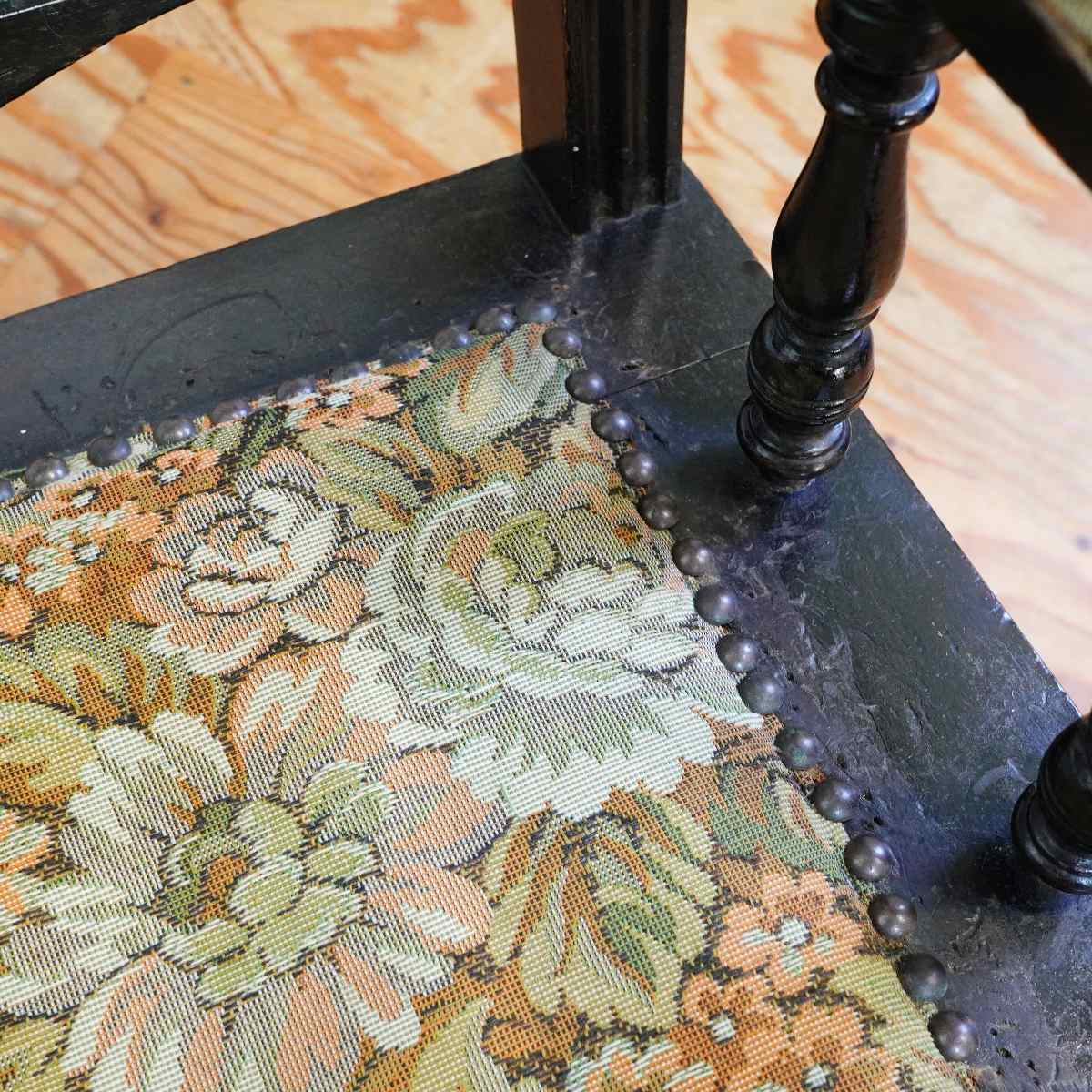 英国アンティーク スプリング式 ロッキングチェア エドワーディアン様式 中古