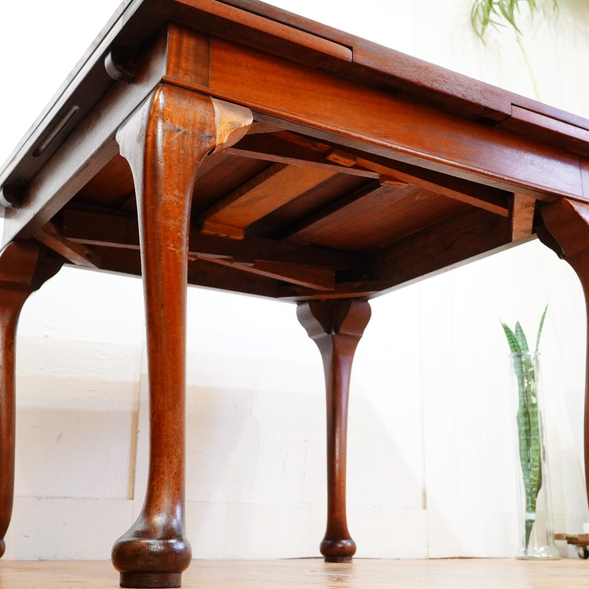 英国アンティーク ドローリーフテーブル 猫脚