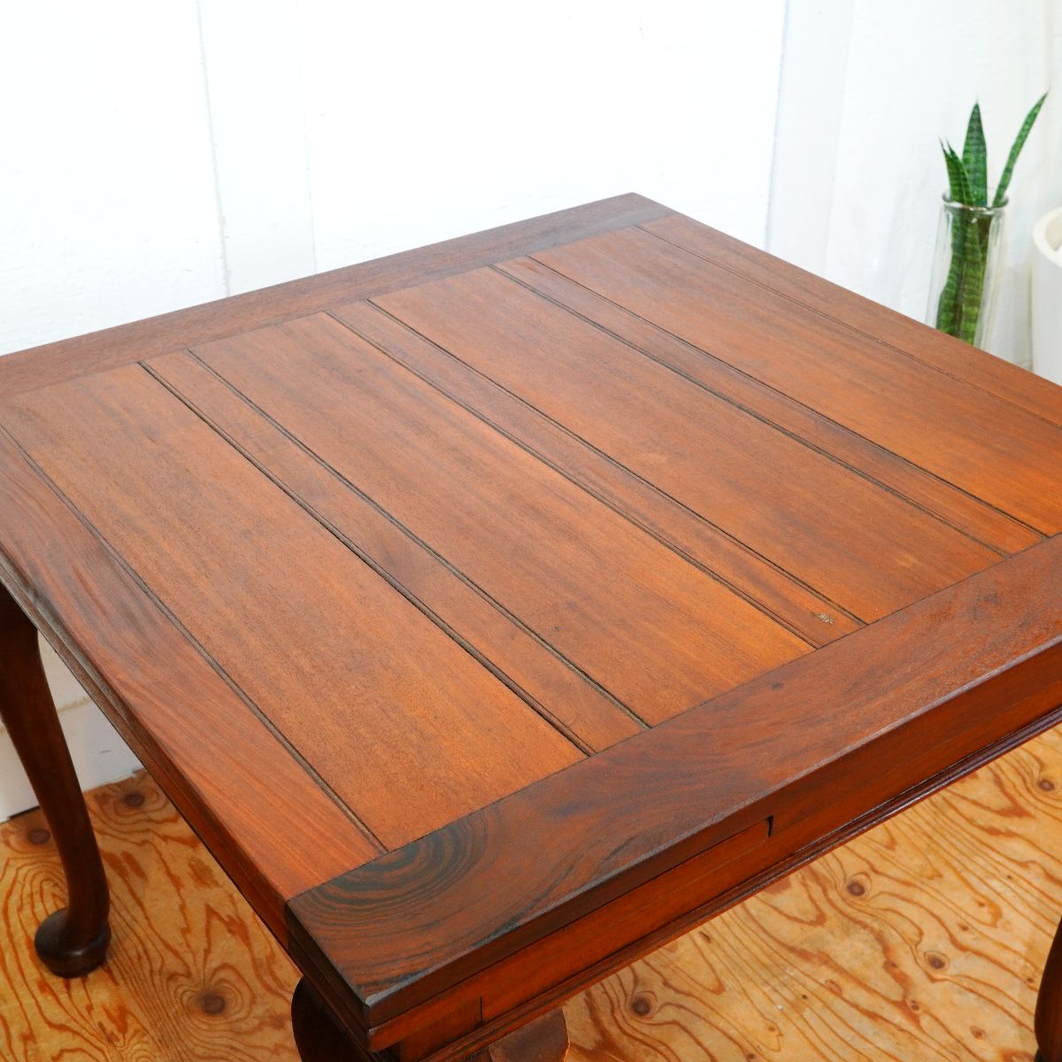 英国アンティーク ドローリーフテーブル 猫脚