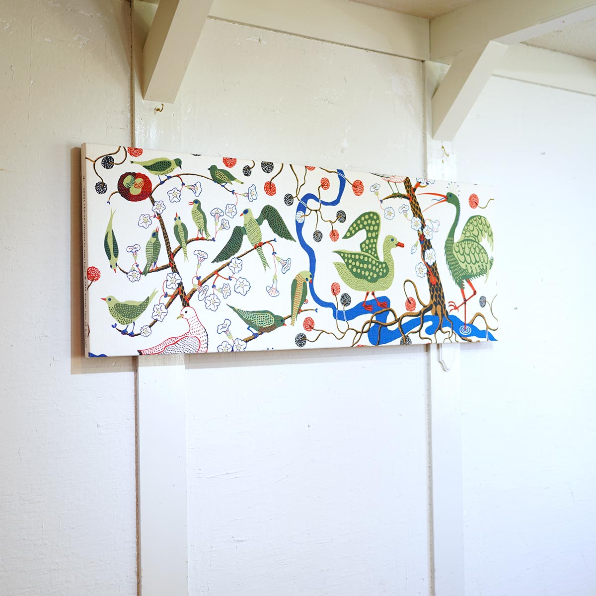 スヴェンスク・テン / Svenskt Tenn 「GRONA FÅGLAR」 ファブリックパネル ヨーゼフ・フランク 中古