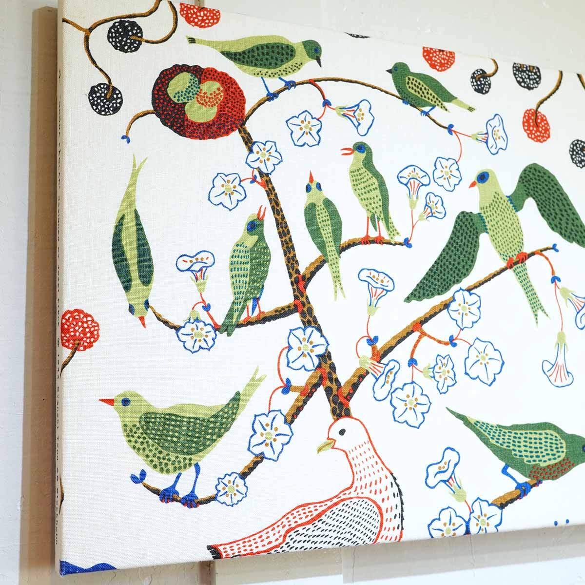 スヴェンスク・テン / Svenskt Tenn 「GRONA FÅGLAR」 ファブリックパネル ヨーゼフ・フランク 中古