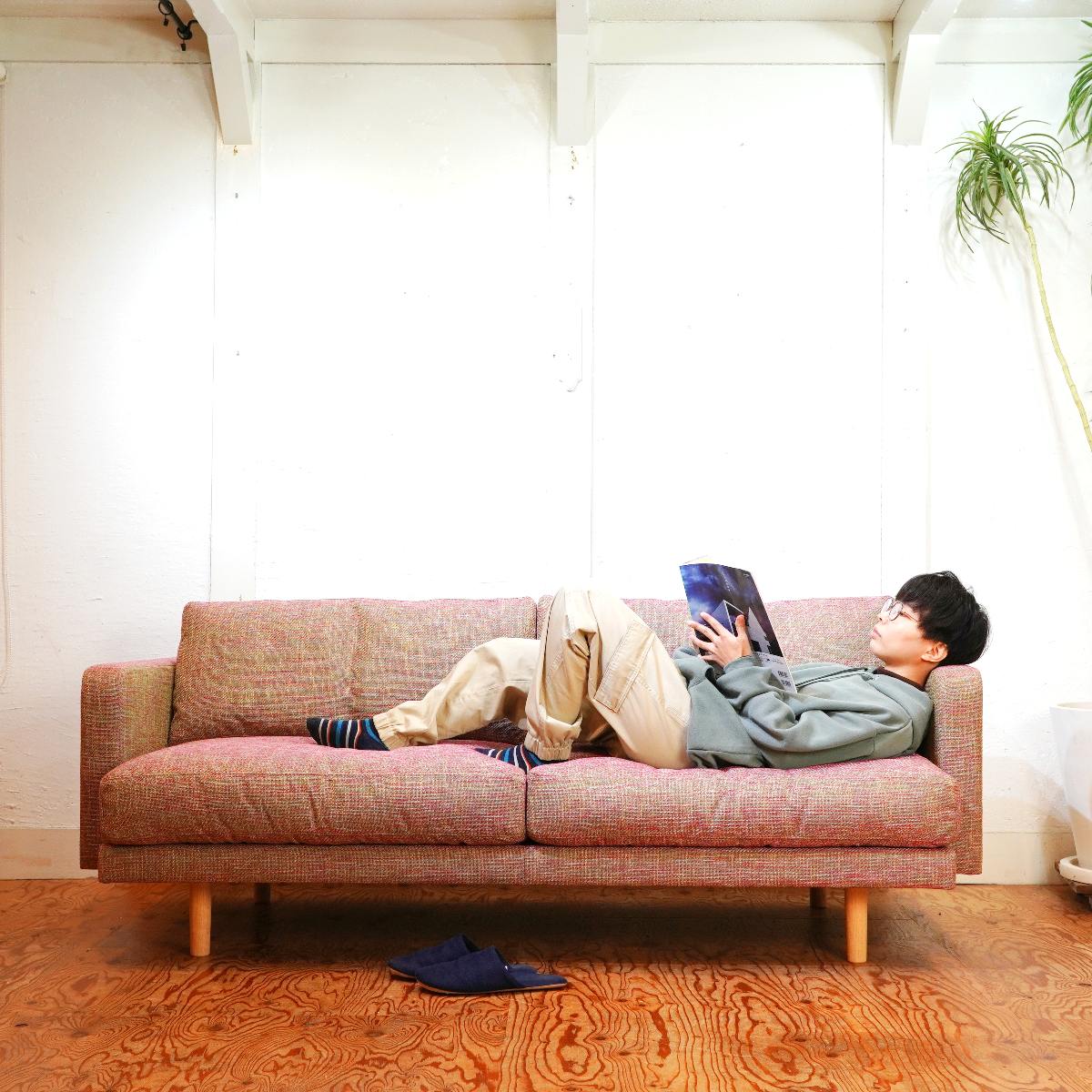 冨士ファニチア nagi 3Pソファ 3人掛けソファ FUJI FURNITURE 廃盤品 未使用