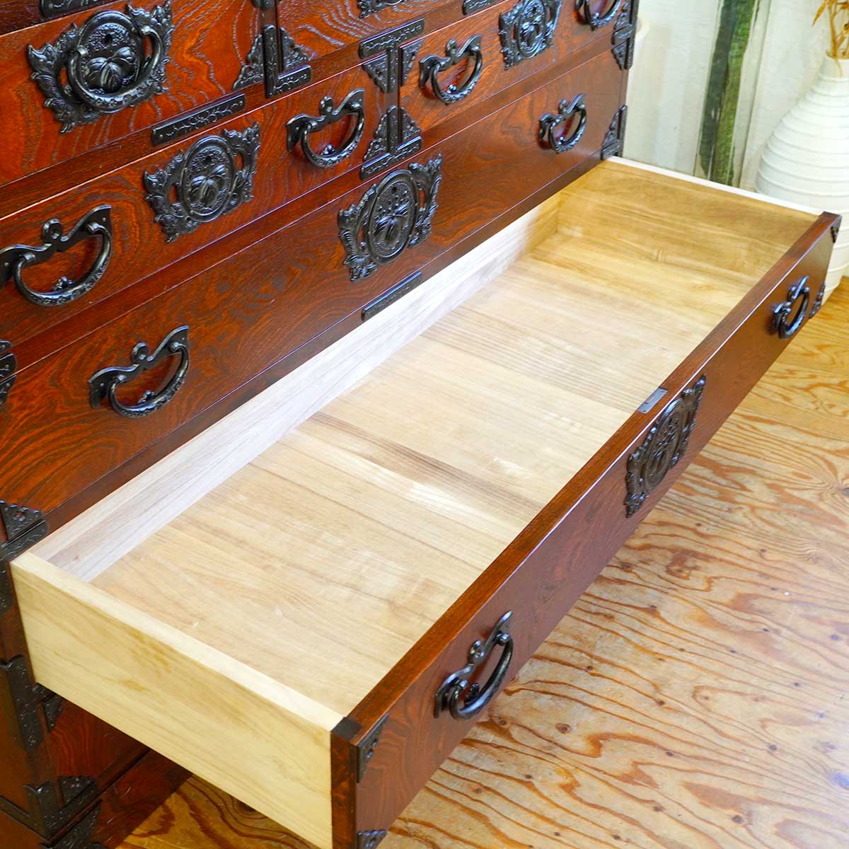 岩谷堂箪笥 整理箪笥 タンス 四尺丸清水型 和家具 たんす 中古