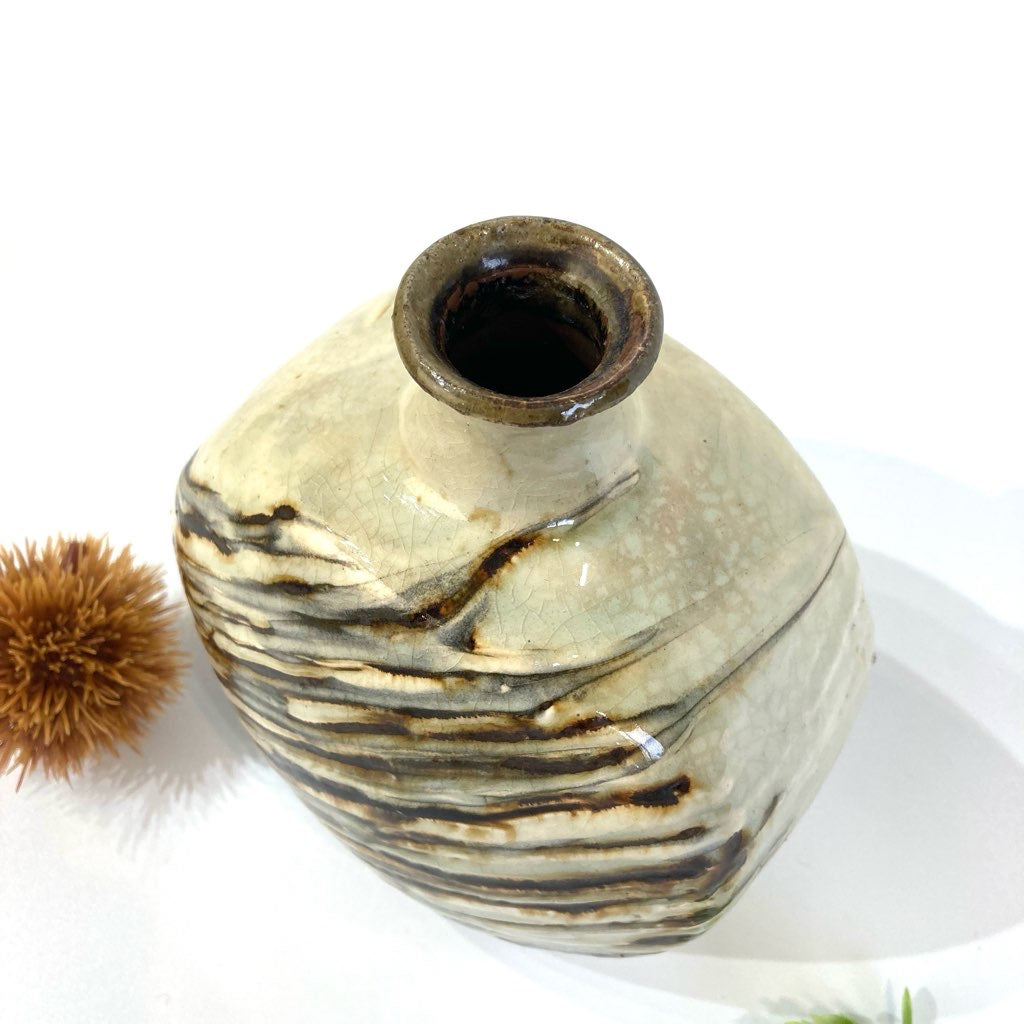 柴田雅章 花器 スリップウェア 丹波焼 未使用