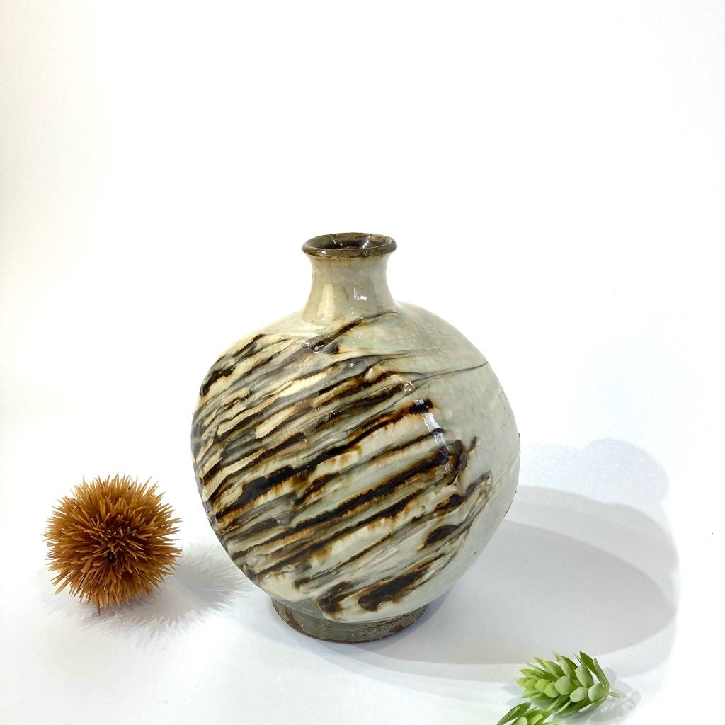 柴田雅章 花器 スリップウェア 丹波焼 未使用