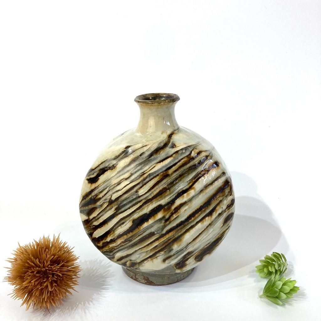 柴田雅章 花器 スリップウェア 丹波焼 未使用