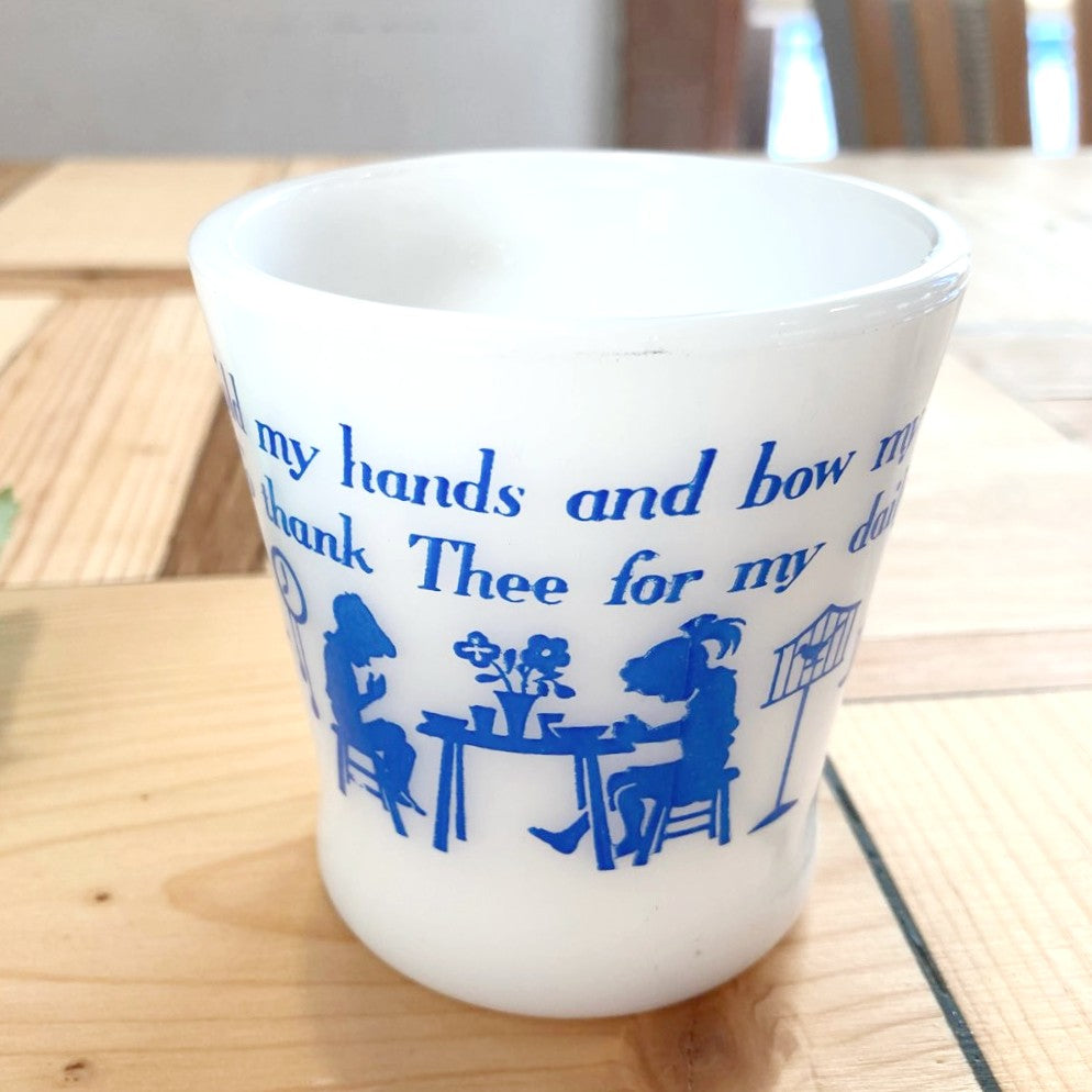 ファイヤーキング / Fire-King チャイルドプレーヤーマグ ブルー Dハンドル ヴィンテージ