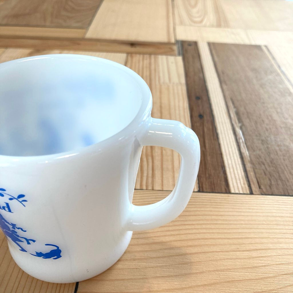 ファイヤーキング / Fire-King チャイルドプレーヤーマグ ブルー Dハンドル ヴィンテージ