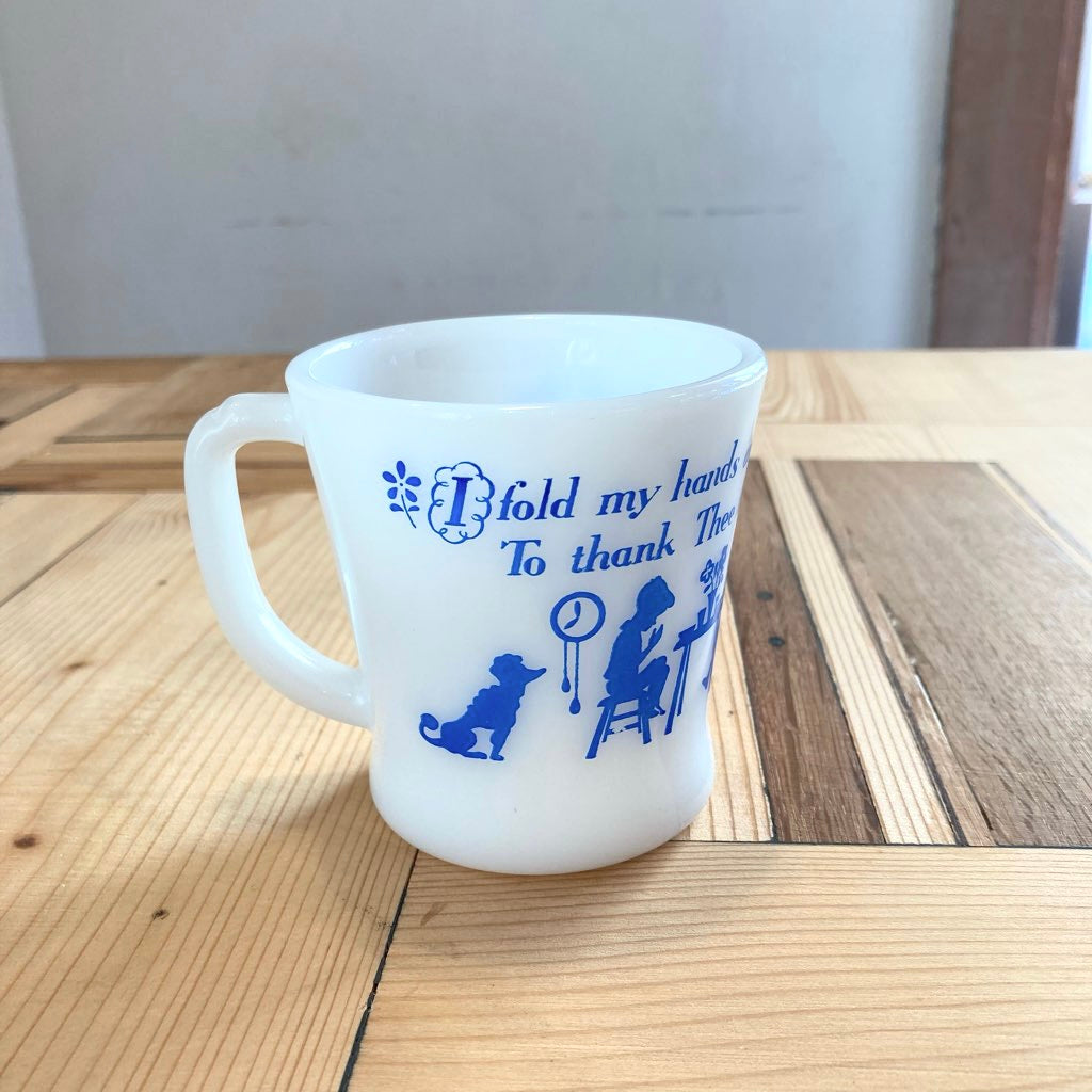 ファイヤーキング / Fire-King チャイルドプレーヤーマグ ブルー Dハンドル ヴィンテージ