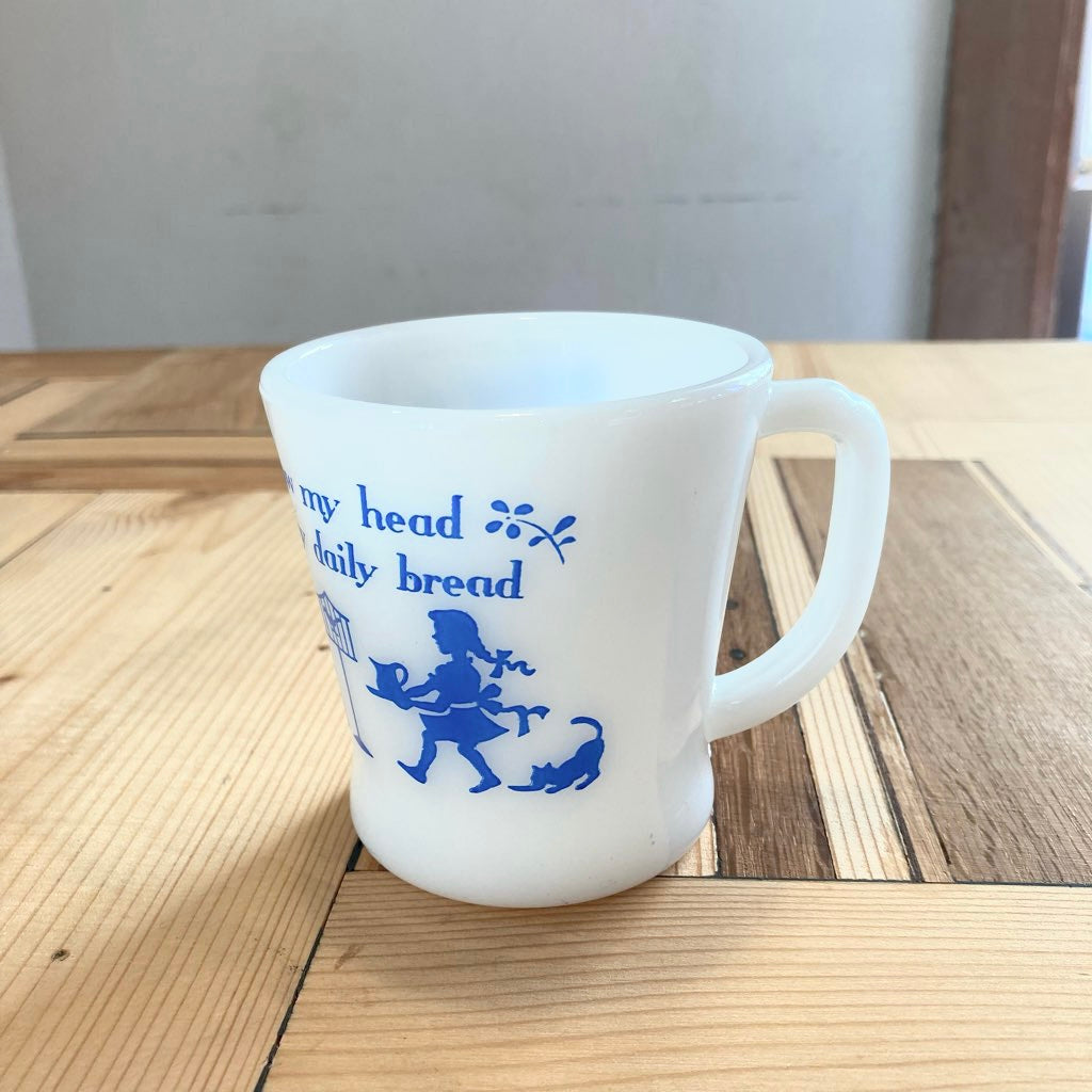 ファイヤーキング / Fire-King チャイルドプレーヤーマグ ブルー Dハンドル ヴィンテージ