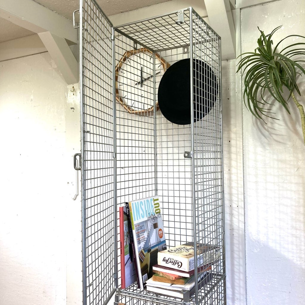 ワイヤーロッカー 1列2段 インダストリアル イギリスヴィンテージ